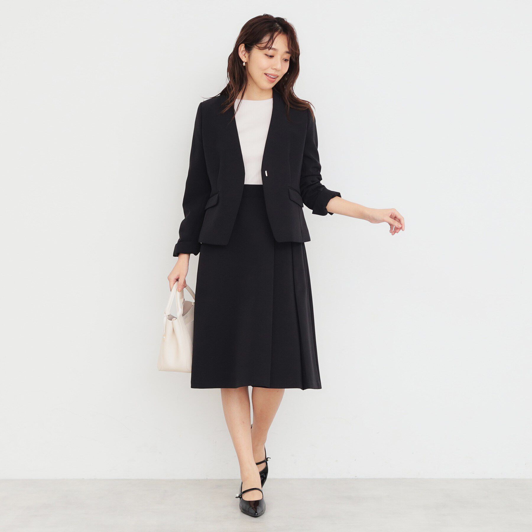 index「ストレッチタックフレアスカート/セットアップ対応 【洗濯機洗い可/防シワ/イージーアイロン】」|スカート|