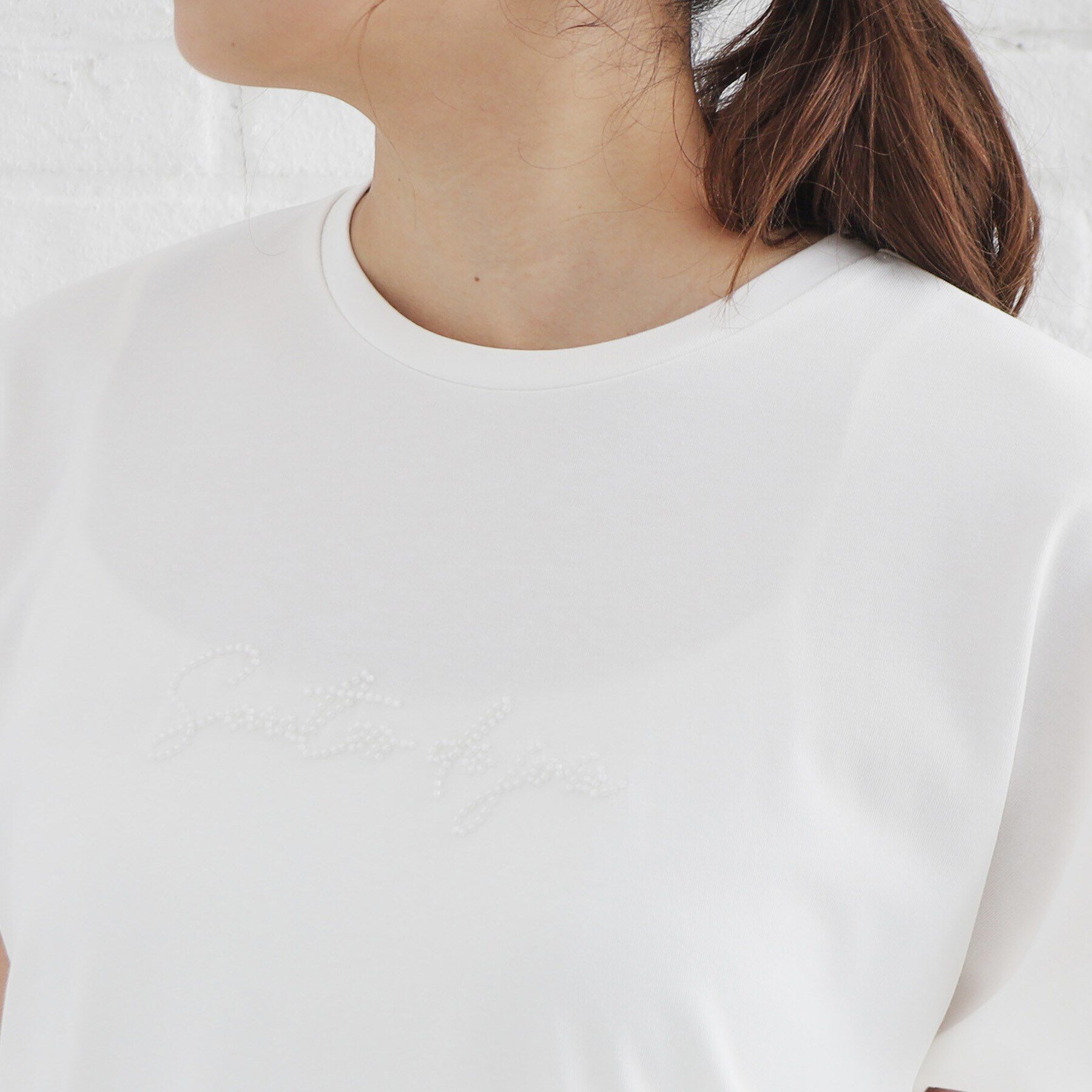 index「UV ビーズロゴデザインTシャツ【接触冷感/手洗い可】」|Tシャツ・カットソー|