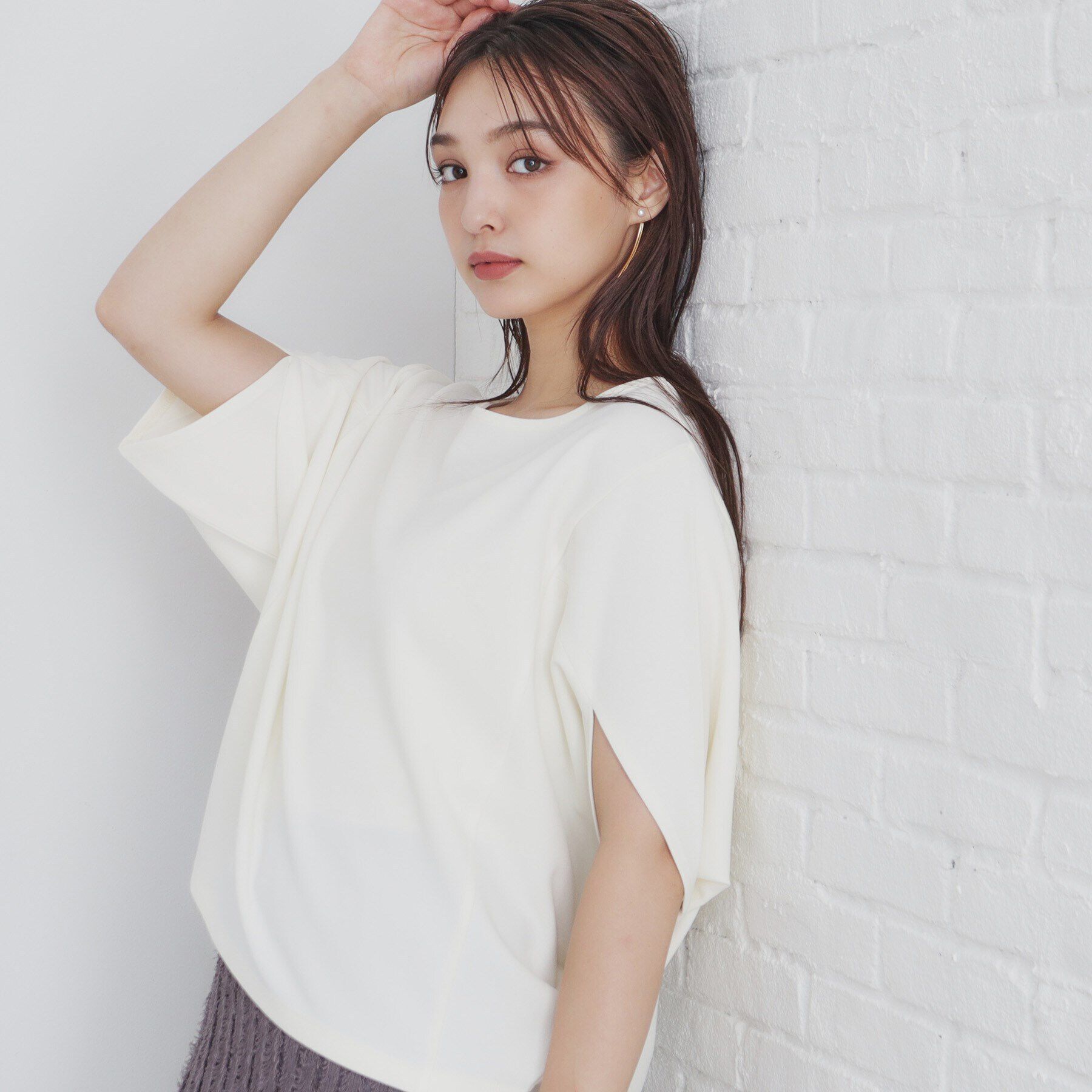 index「UV ドルマンスリーブトップス【洗濯機洗い可/防シワ】」|Tシャツ・カットソー|