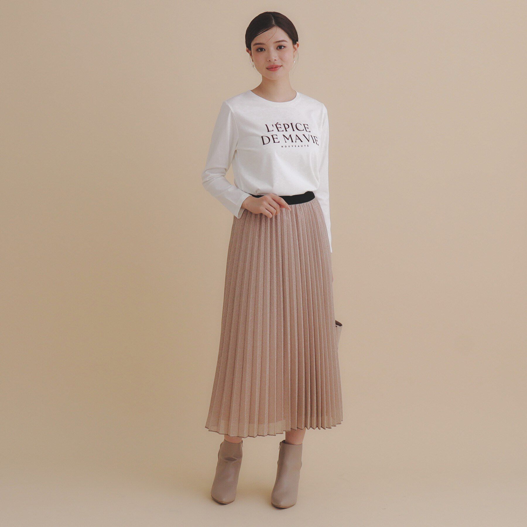 index「UV ロゴプリント7分袖トップス【洗濯機洗い/抗ピル】」|Tシャツ・カットソー|