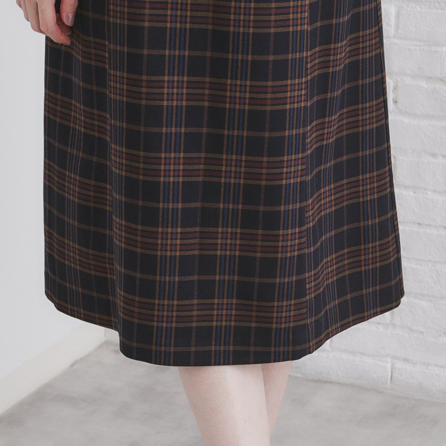 index「チェックジャンスカワンピース【洗濯機洗い可/イージーアイロン】」|ワンピース|