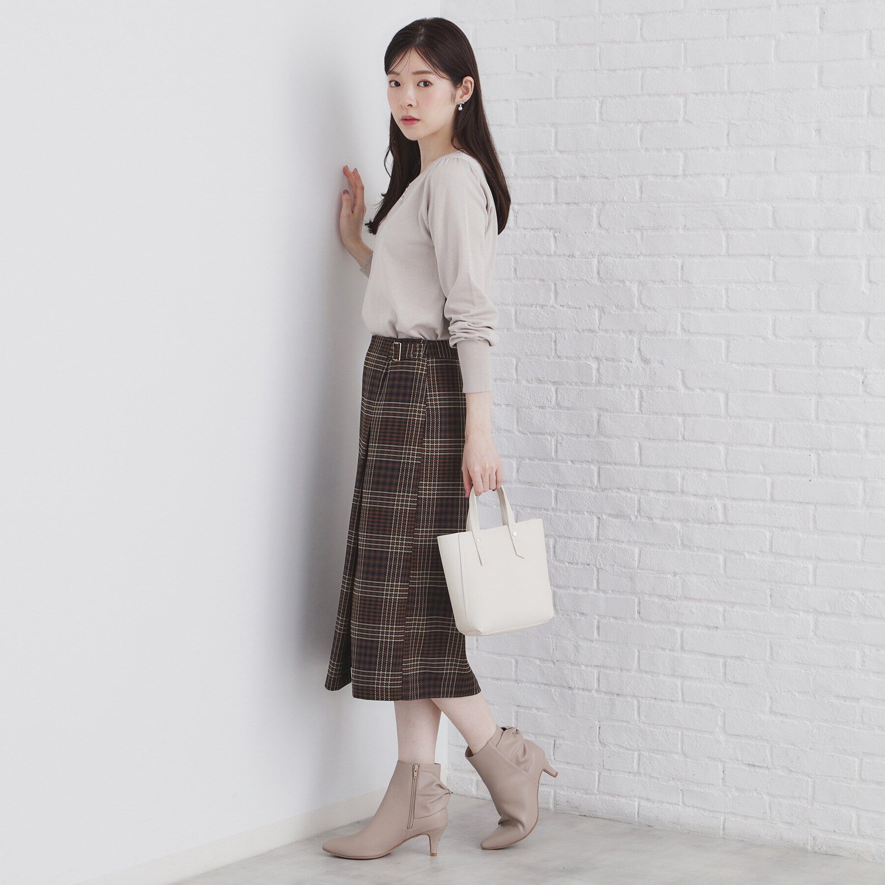 index「チェックAラインスカート【洗濯機洗い可/イージーアイロン】」|スカート|