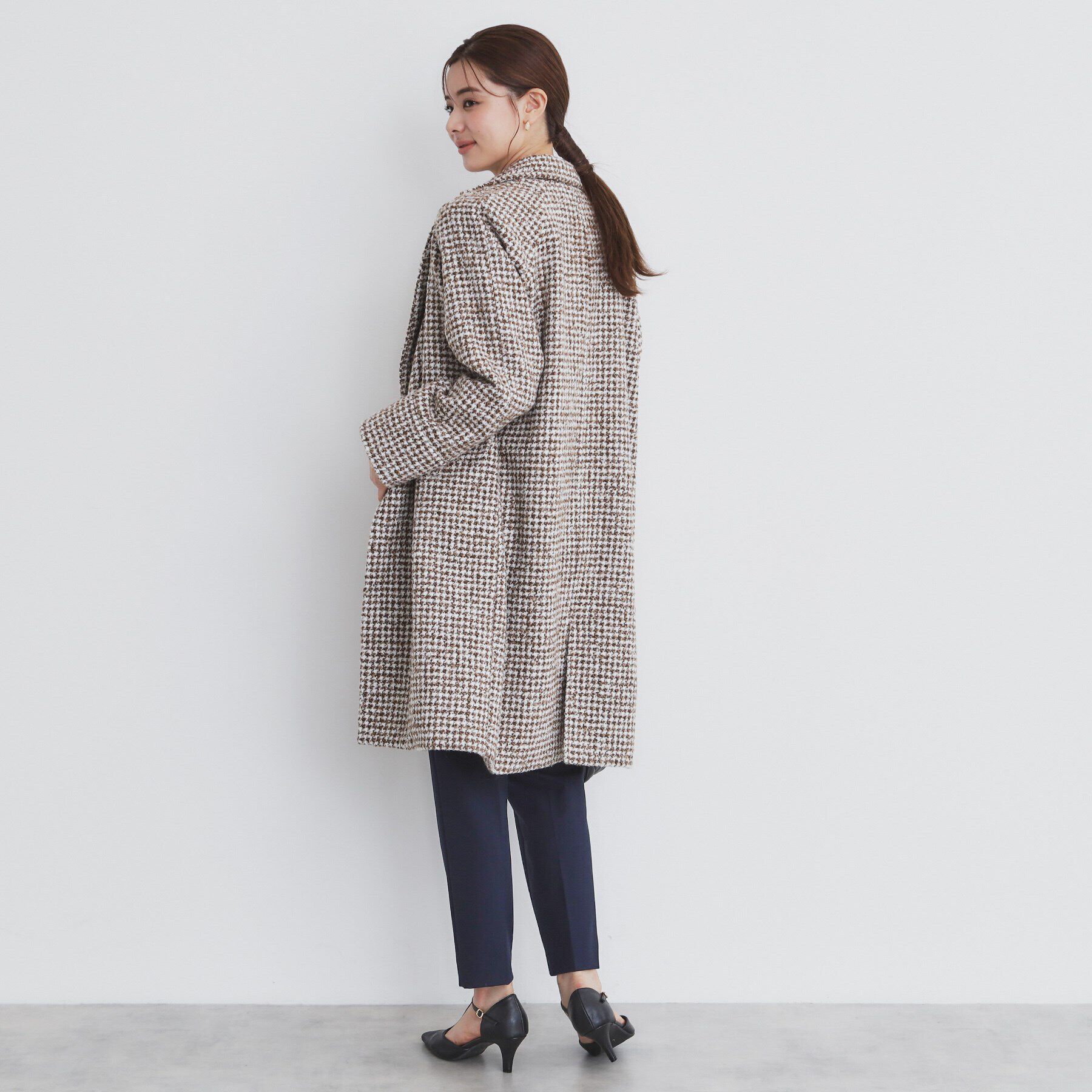 index「千鳥チェックチェスターコート【洗える】」|チェスターコート|