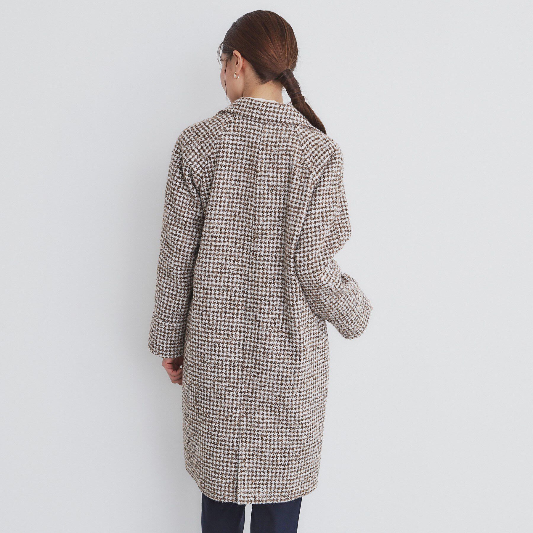 index「千鳥チェックチェスターコート【洗える】」|チェスターコート|