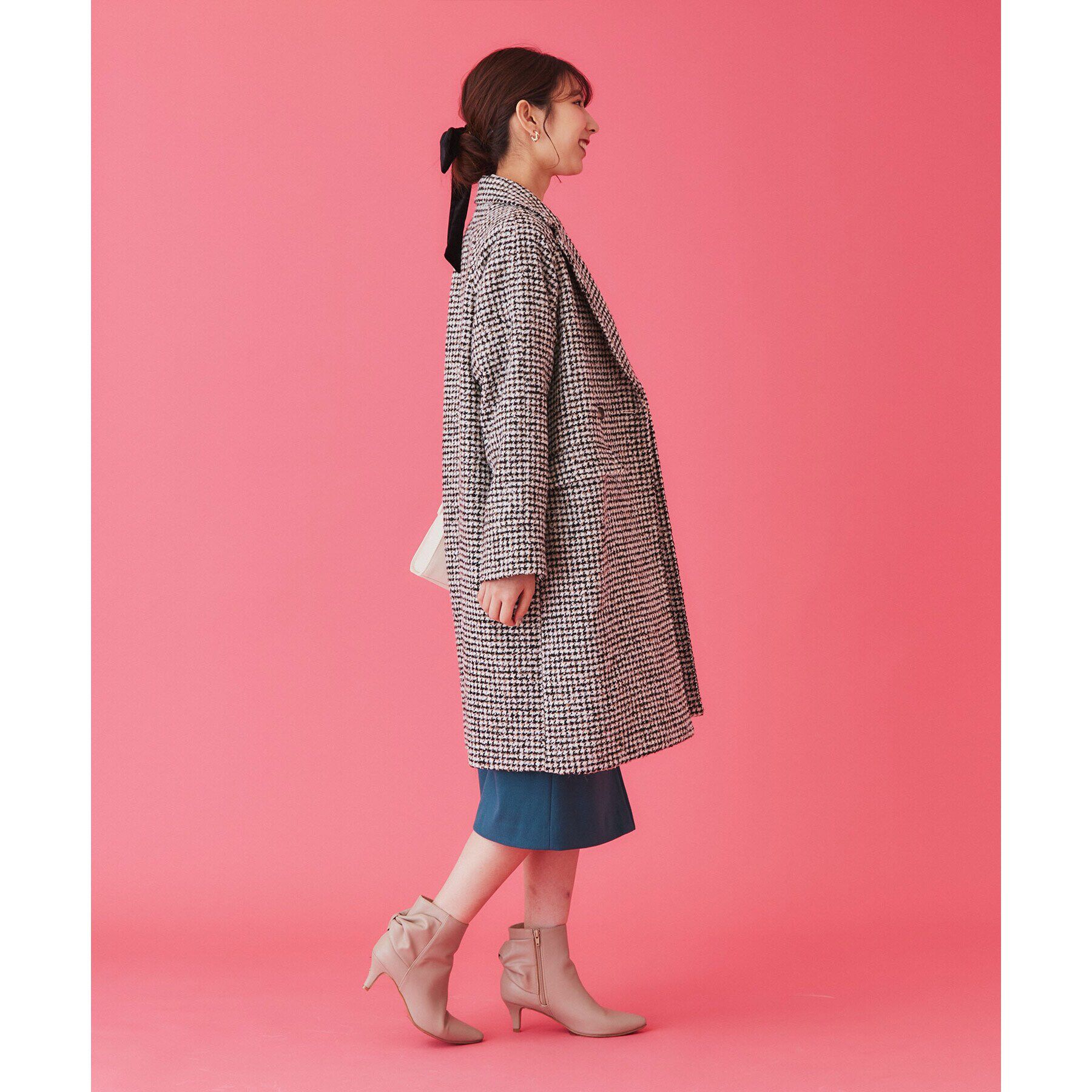 index「千鳥チェックチェスターコート【洗える】」|チェスターコート|