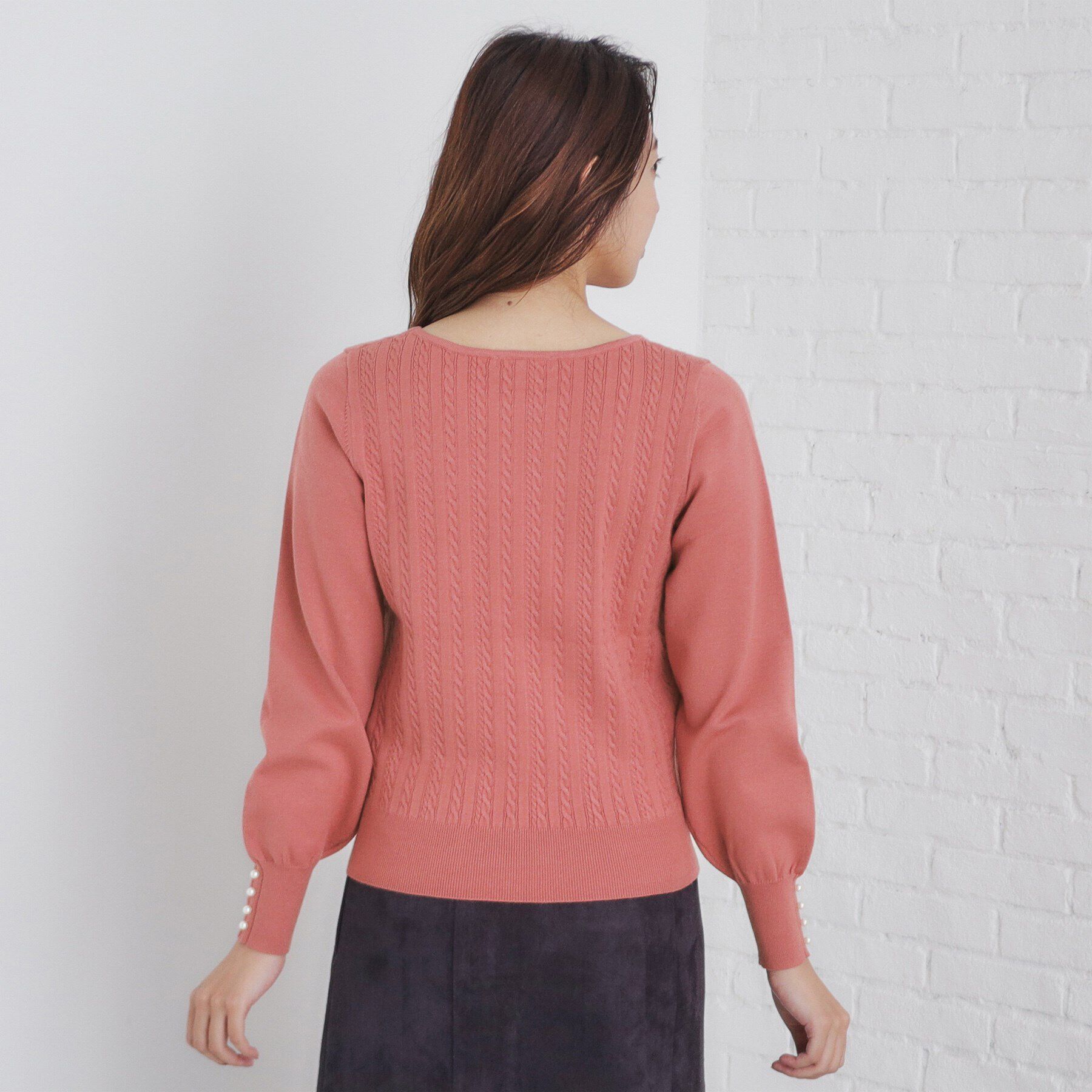 index「ミニケーブルクルーネックニット【洗濯機洗い可】」|ニット・セーター|