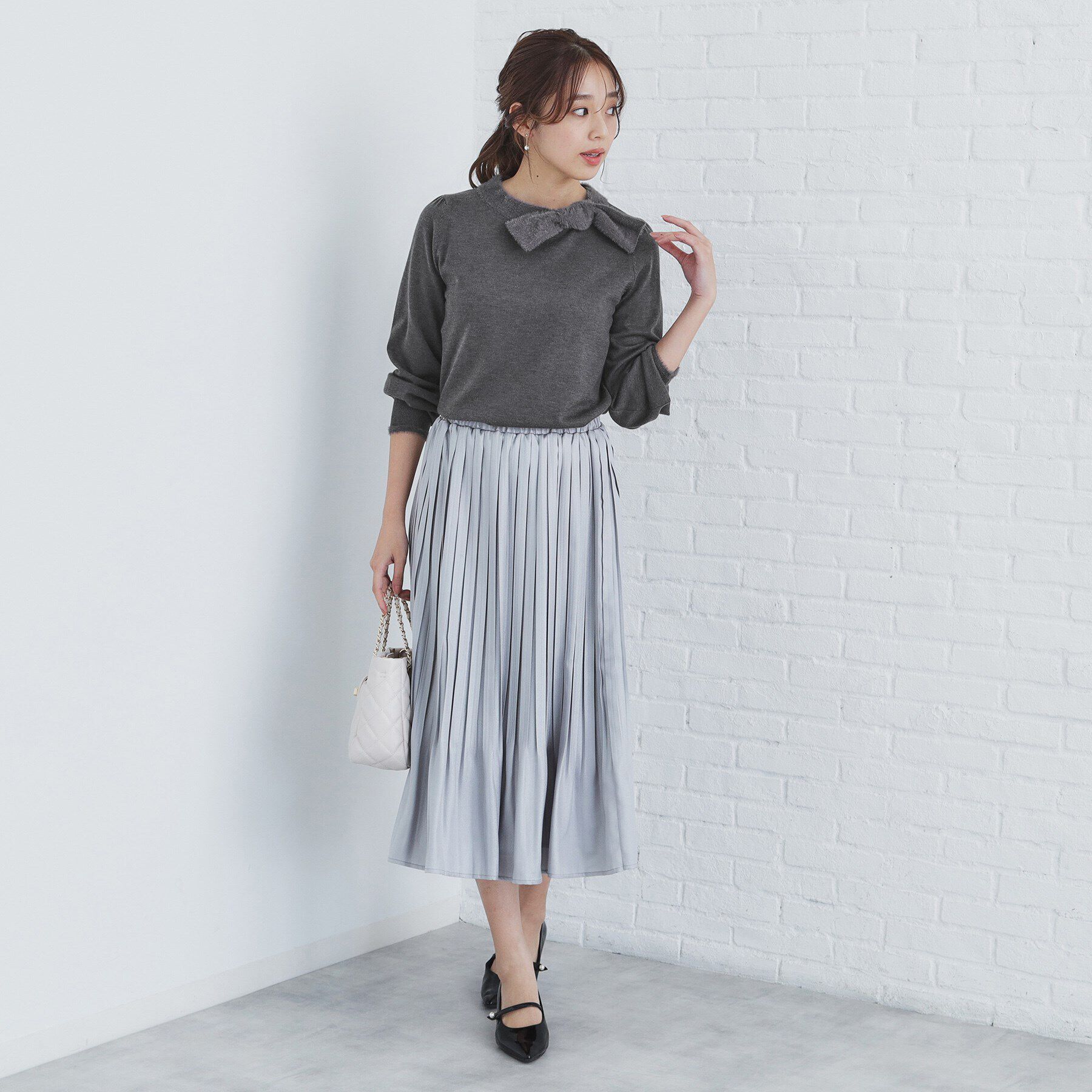 index「《6color/XS-LLsize》リボン取り外し2WAY フェザーリボンニット【洗濯機洗い可】」|ニット・セーター|