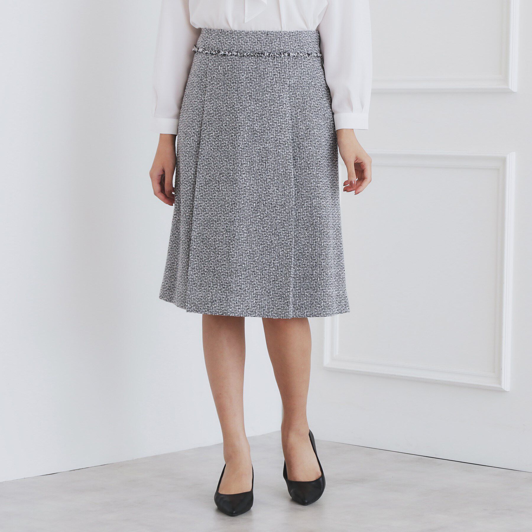 index「＜通勤・セレモニー/セットアップ対応＞Aラインツイードスカート【洗える】」|スカート|