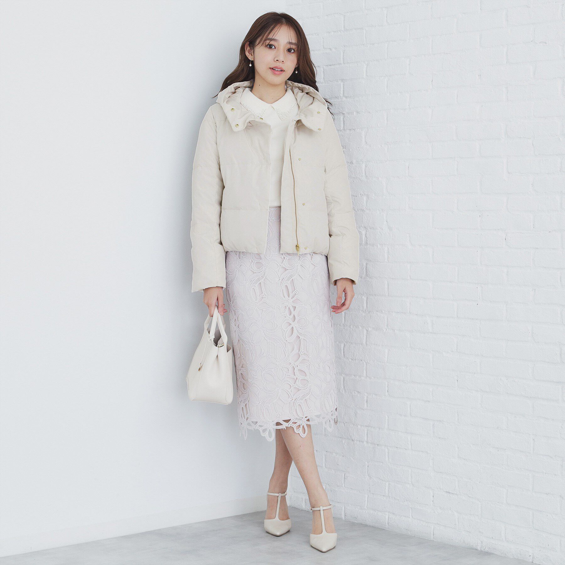 index「《美人百花掲載》河田ダウン ショートコート【洗濯機洗い可/撥水/静電気防止裏地】」|ダウン|