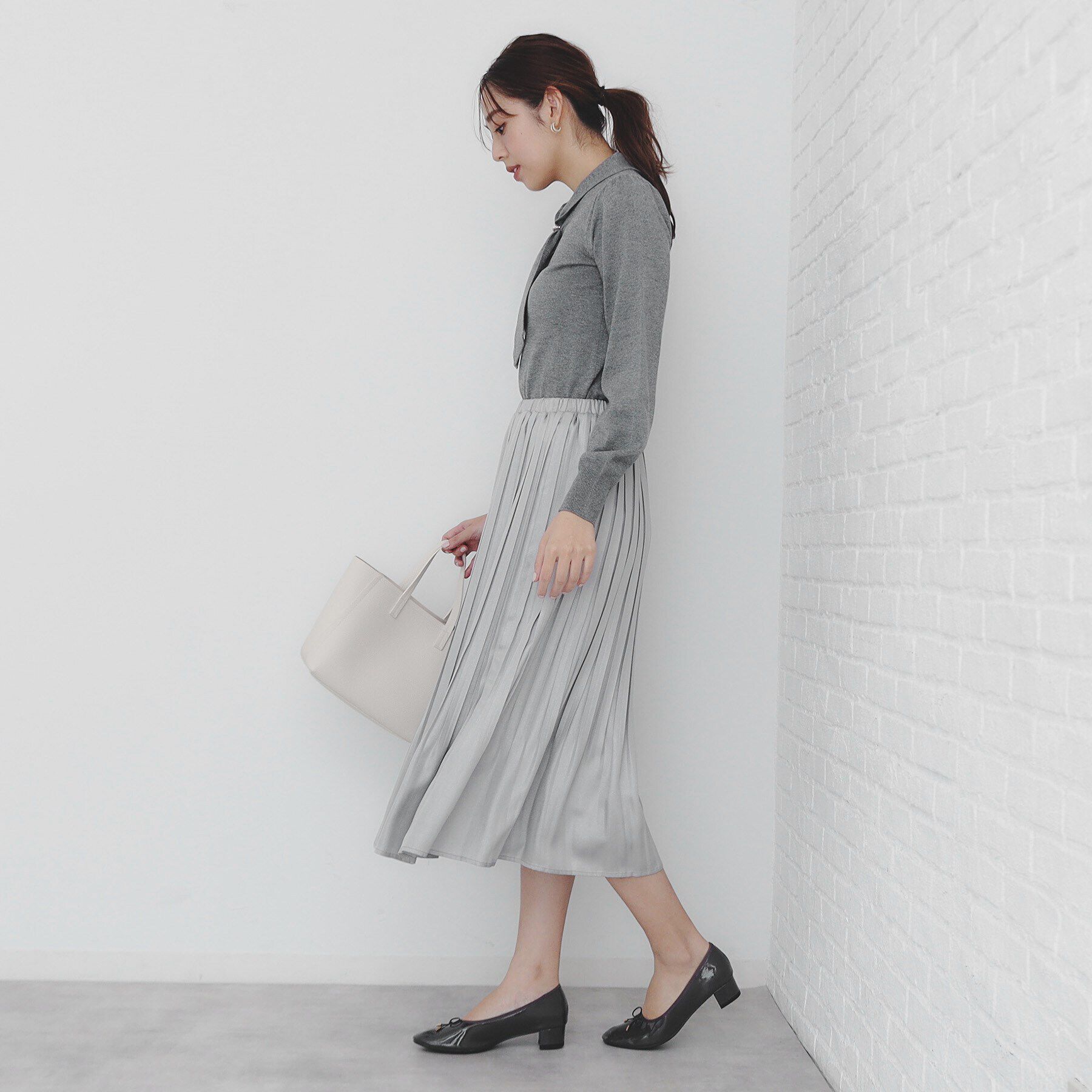 index「《8color/XS-LLsize》パール調パーツ付き ボウタイニット【洗濯機可】」|ニット・セーター|