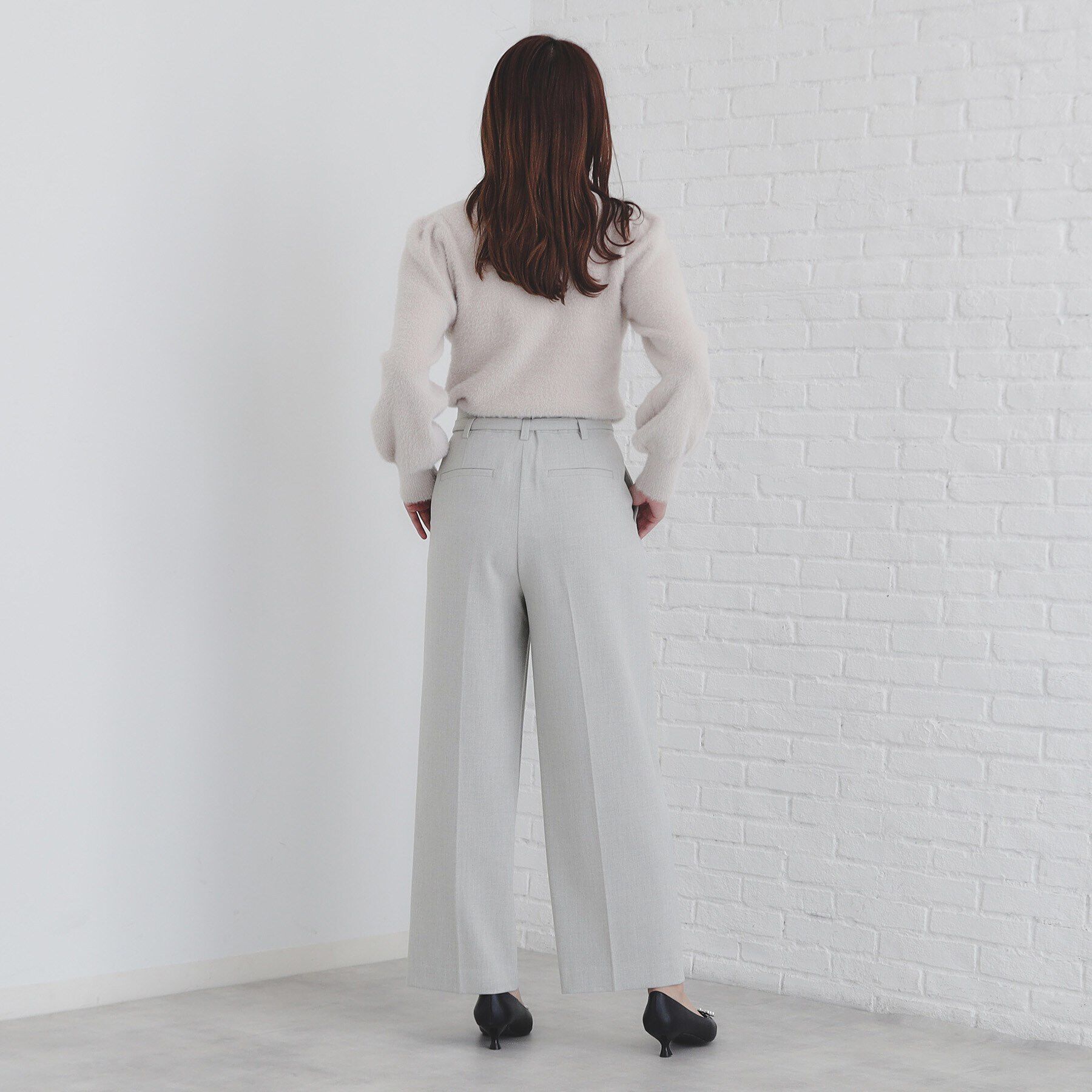 index「《S-LLsize》ストレッチタックワイドパンツ【洗濯機洗い可/吸湿発熱/イージーケア】」|その他|