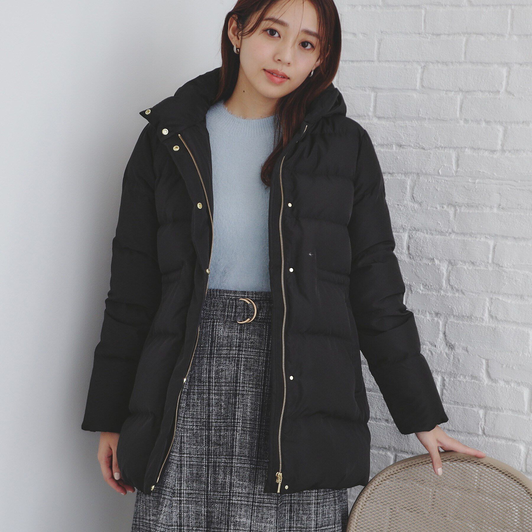 index「《XS-LLsize》河田ダウン ドロストミドルコート【洗濯機洗い可/撥水/静電気防止裏地】」|ダウン|