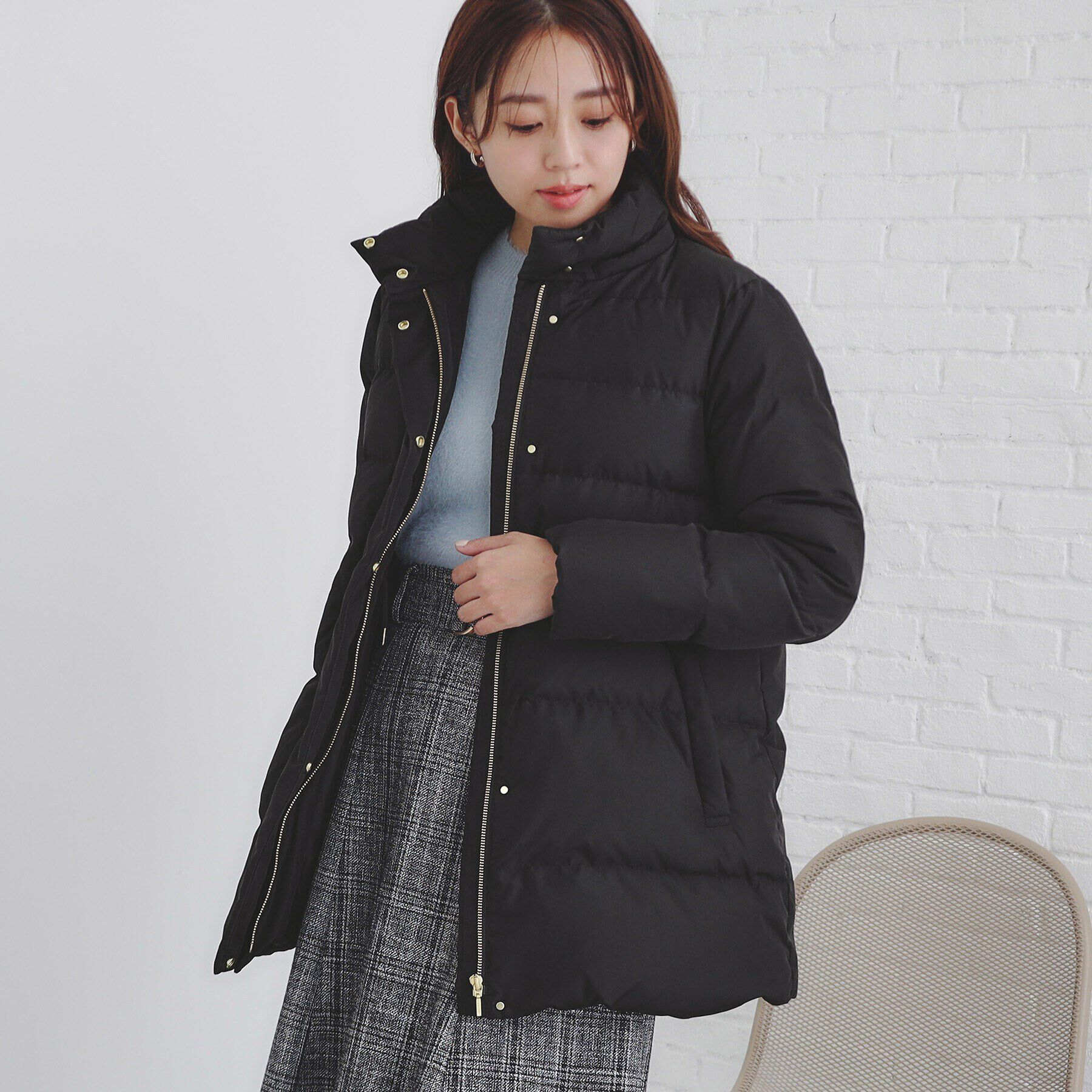 index「《XS-LLsize》河田ダウン ドロストミドルコート【洗濯機洗い可/撥水/静電気防止裏地】」|ダウン|