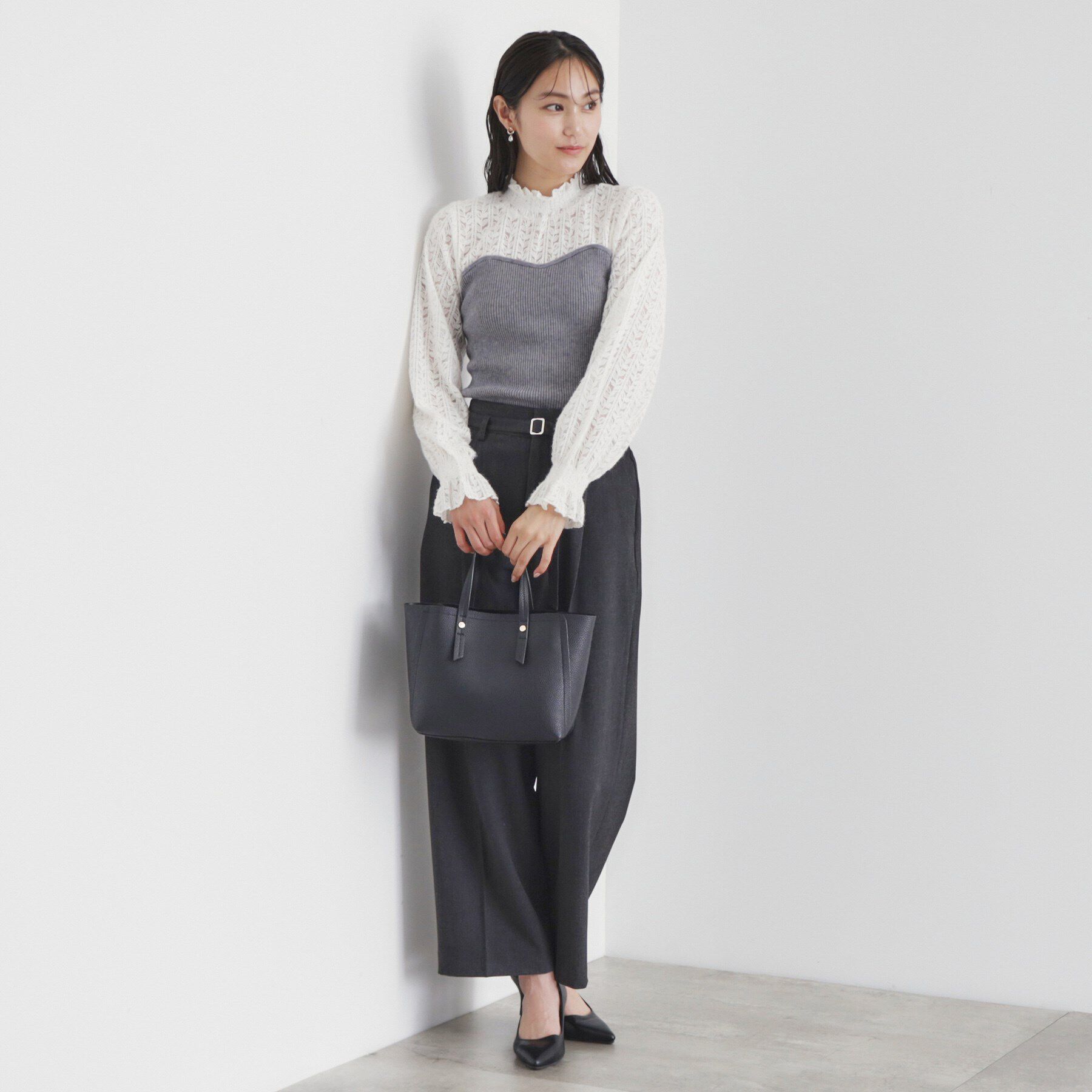 index「レースビスチェドッキングニット【洗える】」|Tシャツ・カットソー|