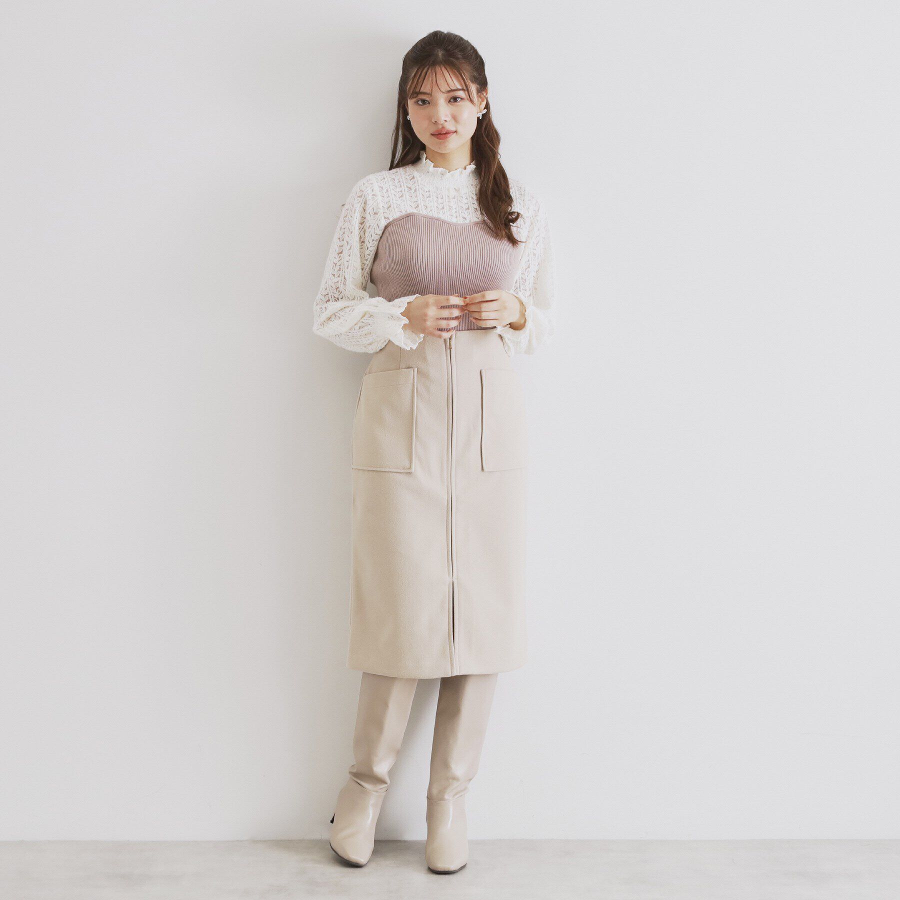 index「ジップタイトスカート【洗濯機洗い可/イージーアイロン】」|スカート|