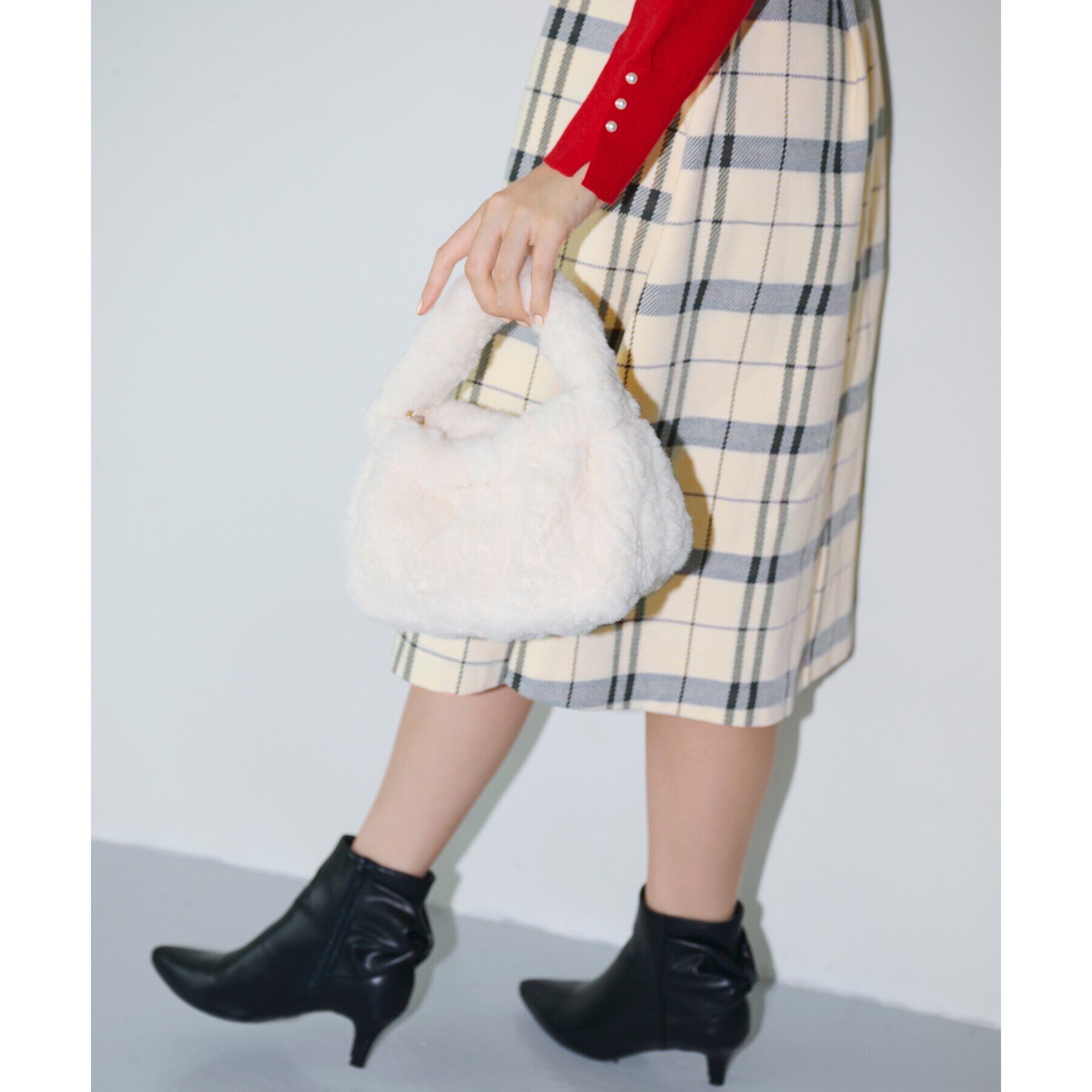 index「タックフレアチェックスカート【洗濯機洗い可】」|スカート|