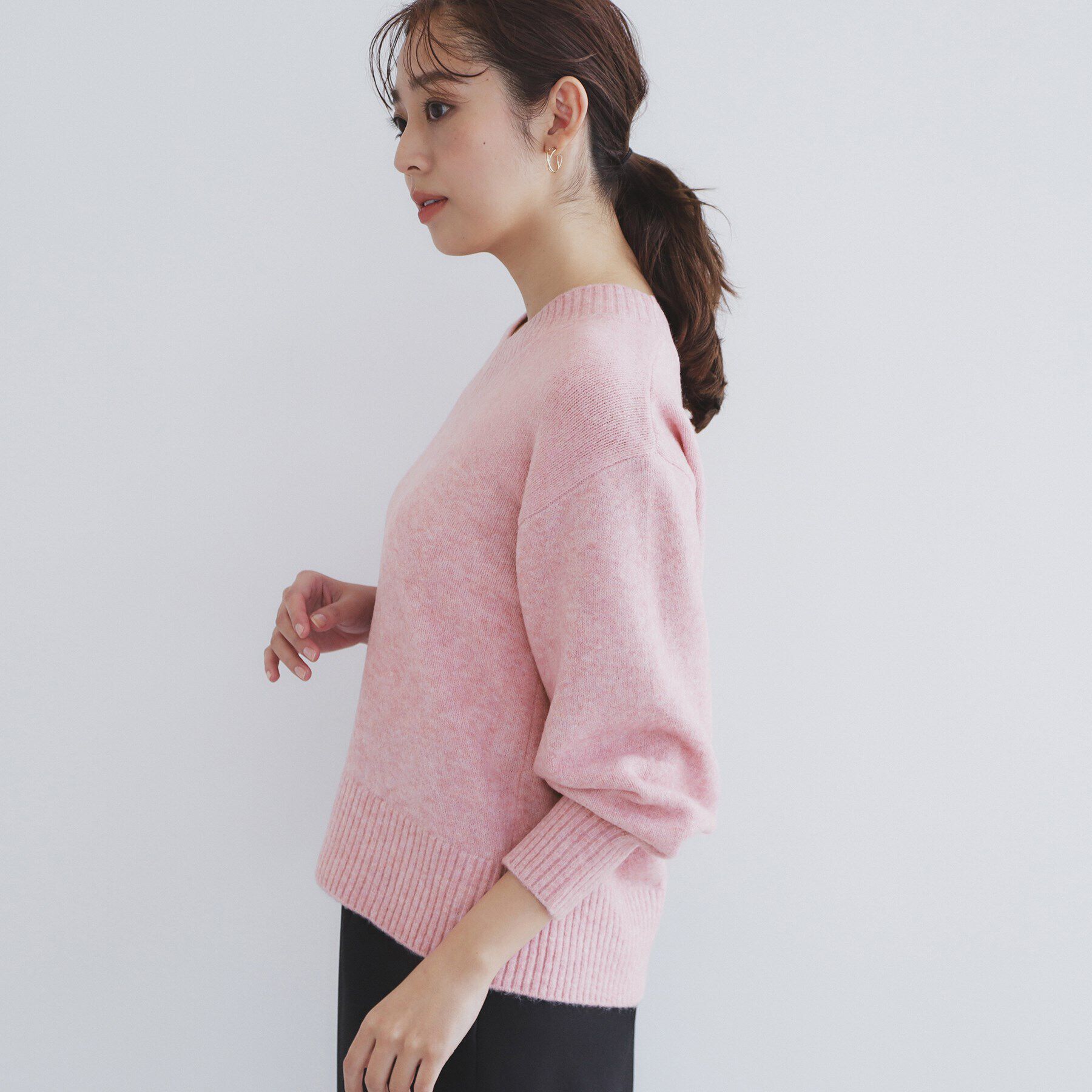 index「《6color》ラムライクVネックニット【洗濯機洗い可】」|ニット・セーター|