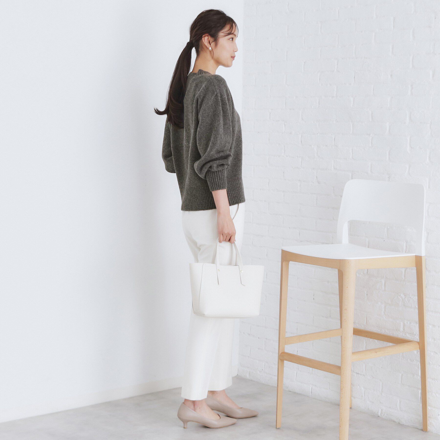 index「《6color》ラムライクVネックニット【洗濯機洗い可】」|ニット・セーター|