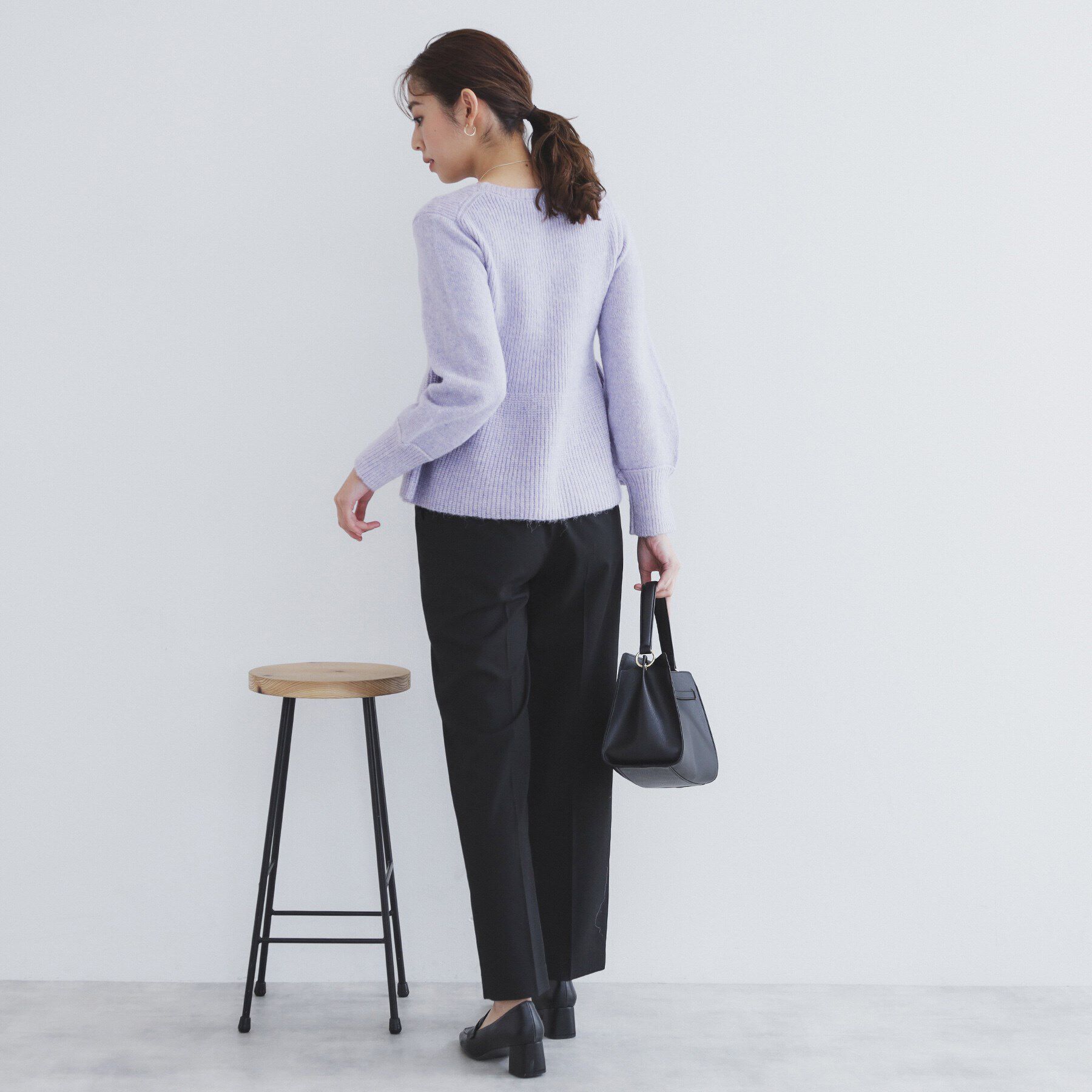 index「ラメペプラムニットトップス【洗濯機洗い可】」|ニット・セーター|