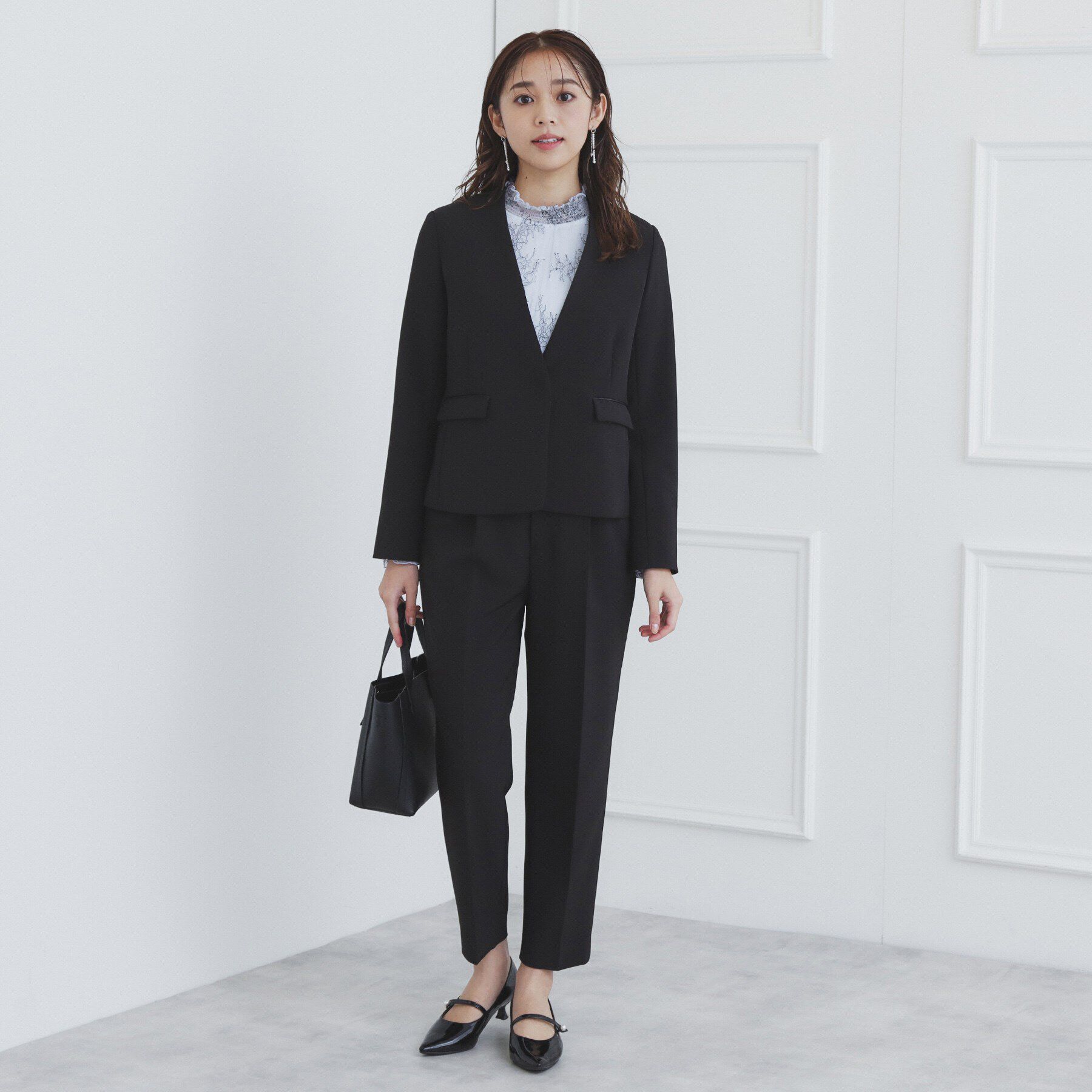 index「シャーリング総レーストップス【洗濯機洗い可】」|Tシャツ・カットソー|