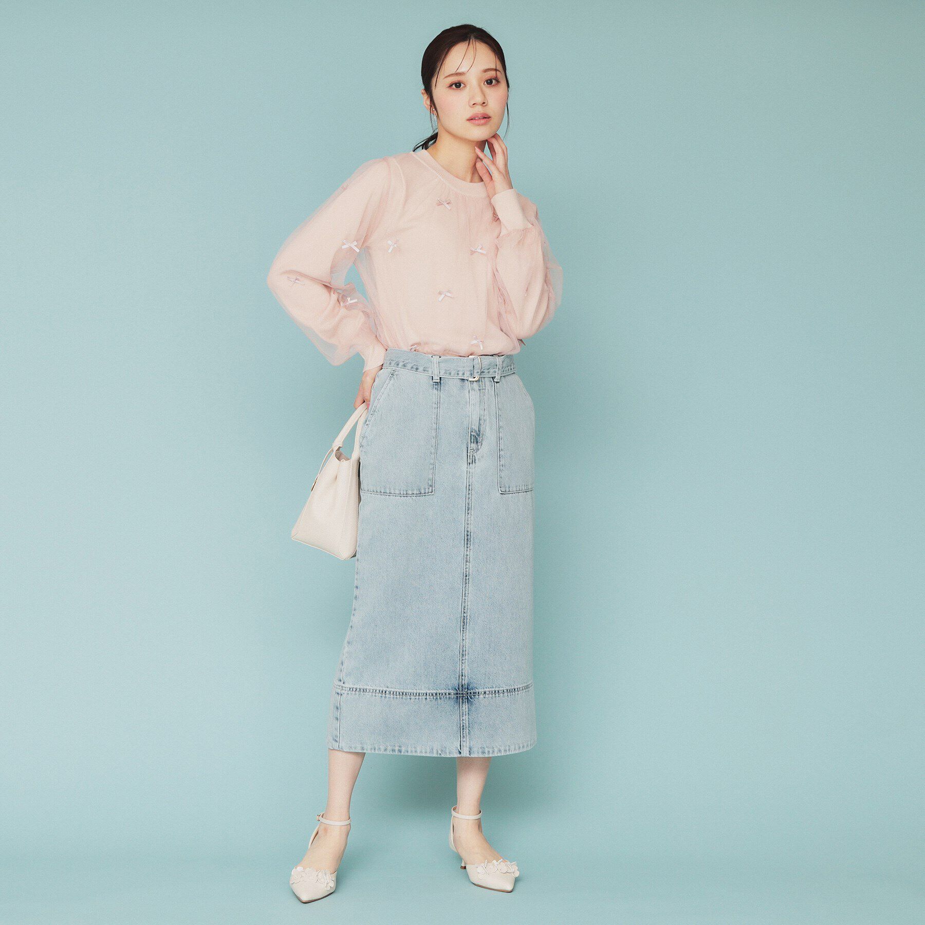 index「デニムタイトスカート【洗濯機洗い可】」|スカート|