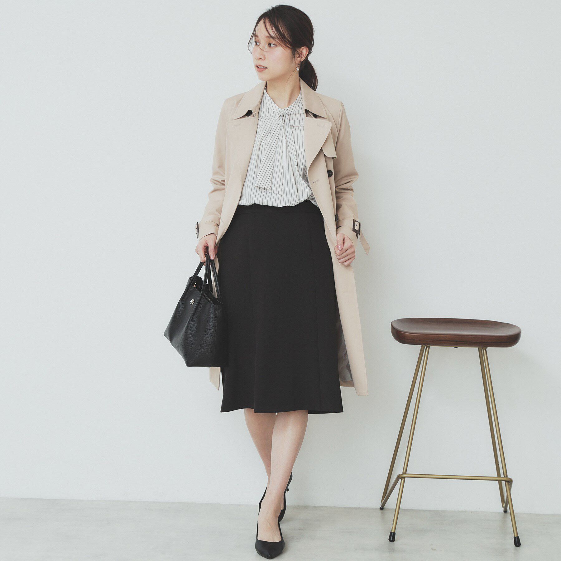 index「《美人百花掲載》アシンメトリーボウタイブラウス【洗濯機洗い可/防シワ】」|シャツ・ブラウス|