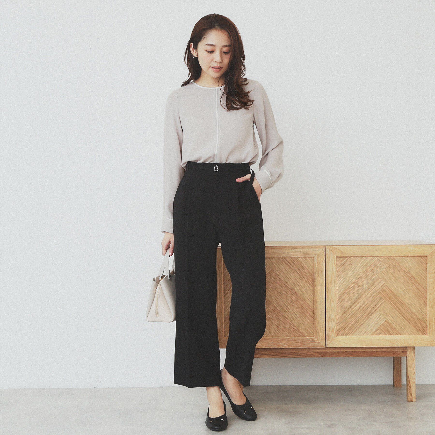 index「バイカラーパイピングブラウス【洗濯機洗い可】」|シャツ・ブラウス|