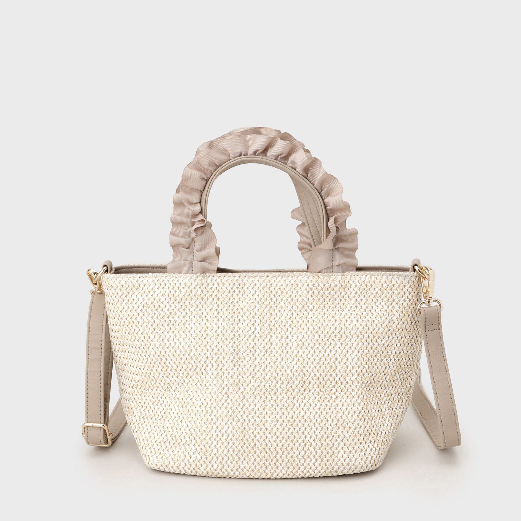 index「【2WAY】雑材フリル持ち手バッグ」|トートバッグ|