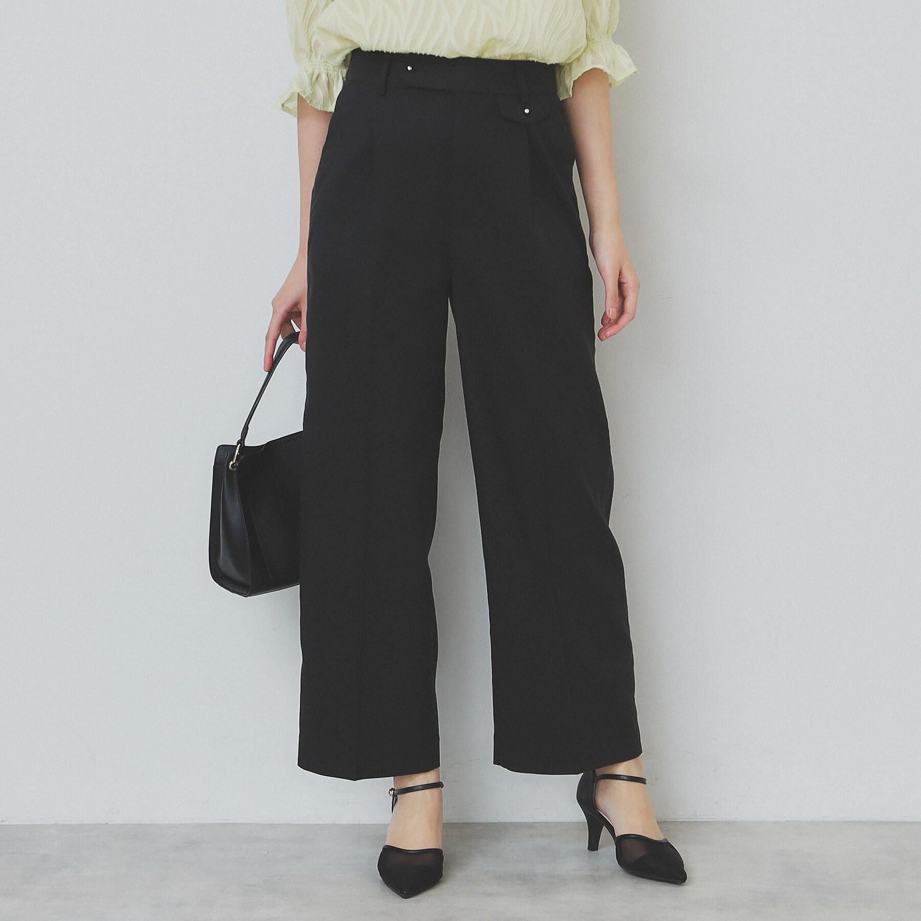 index「サイドフラップストレッチワイドパンツ【洗濯機洗い可／イージーケア】」|その他|