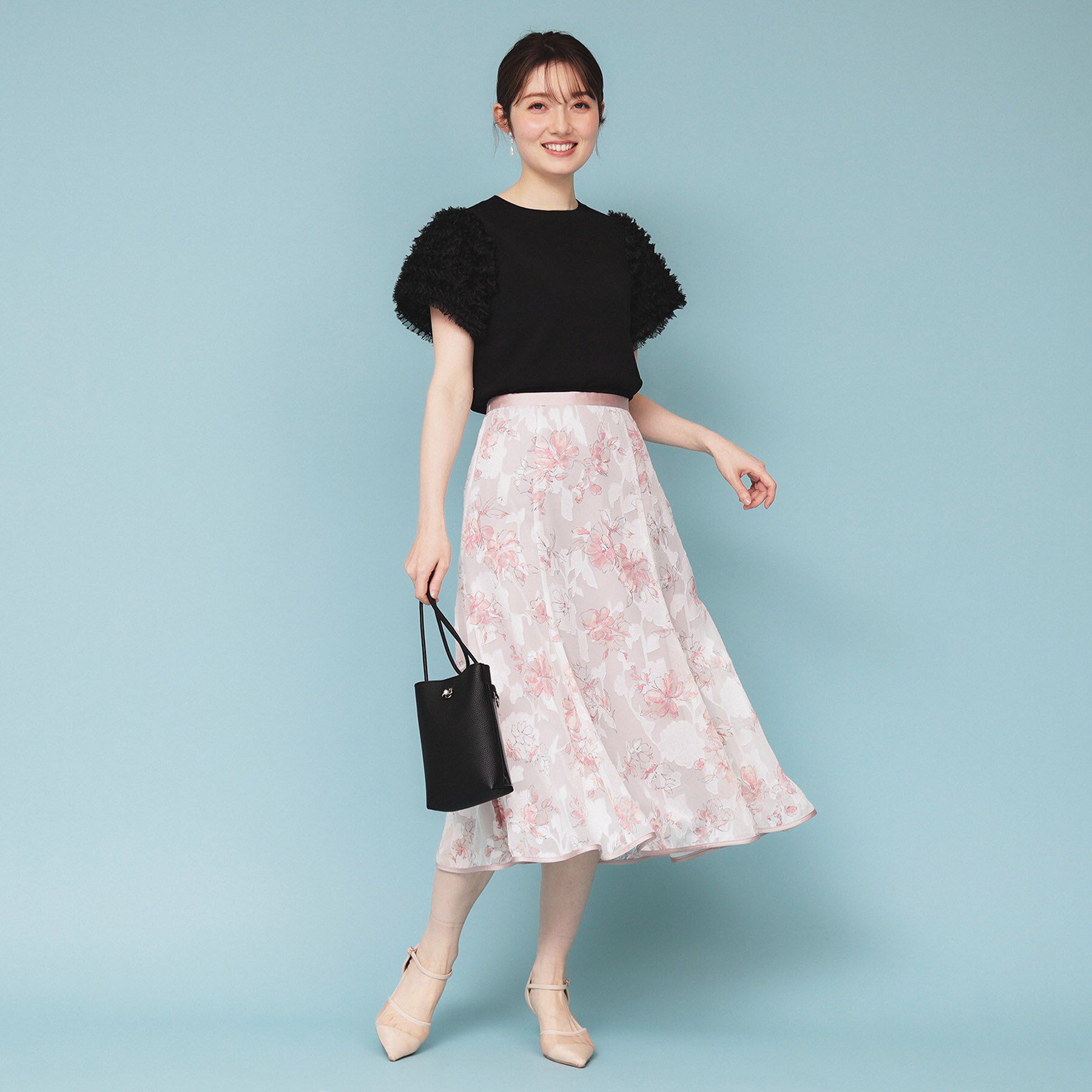 index「シフォンチュールスリーブニット【洗える】」|ニット・セーター|