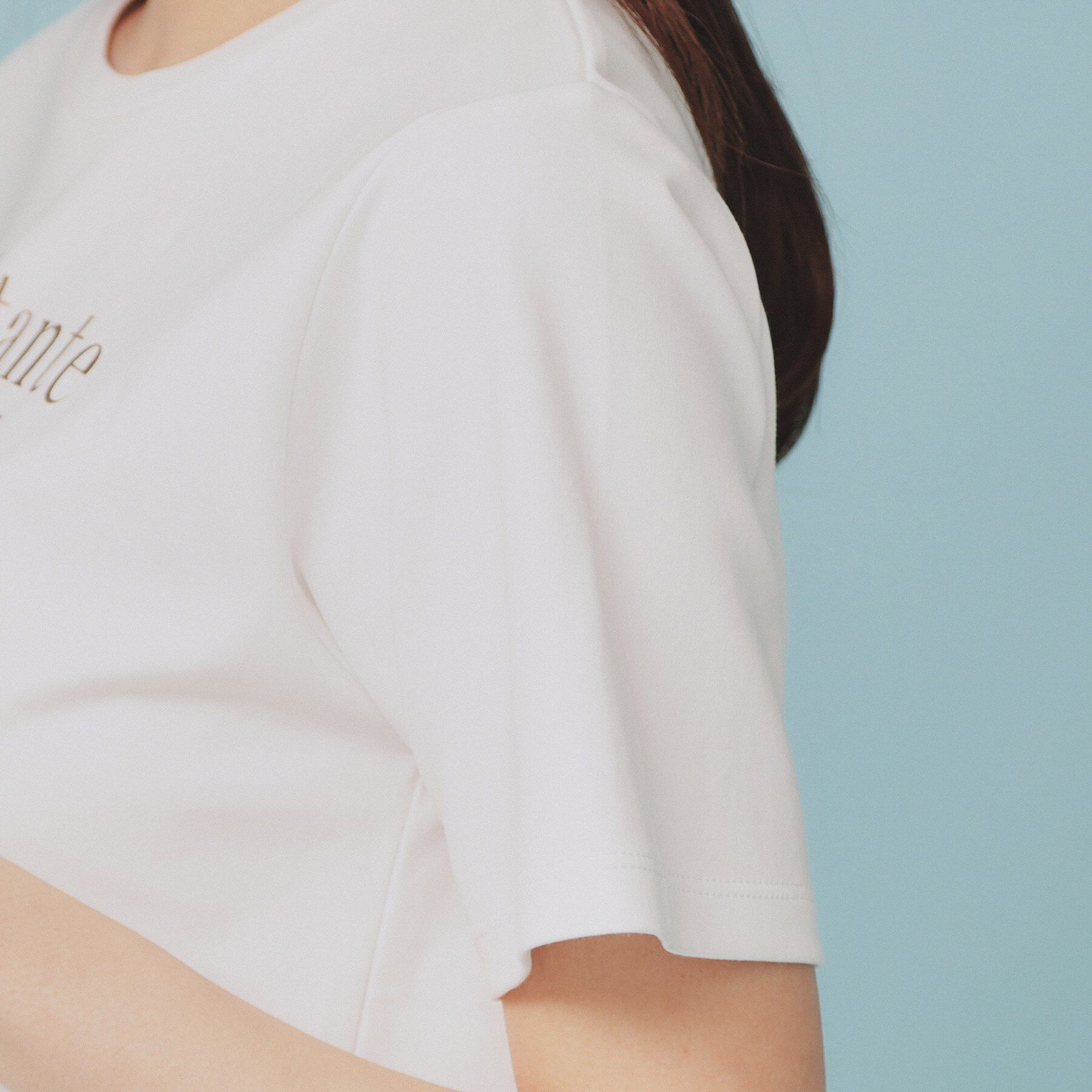 index「箔プリントショート丈Tシャツ【UV/接触冷感/洗濯機洗い可】」|Tシャツ・カットソー|