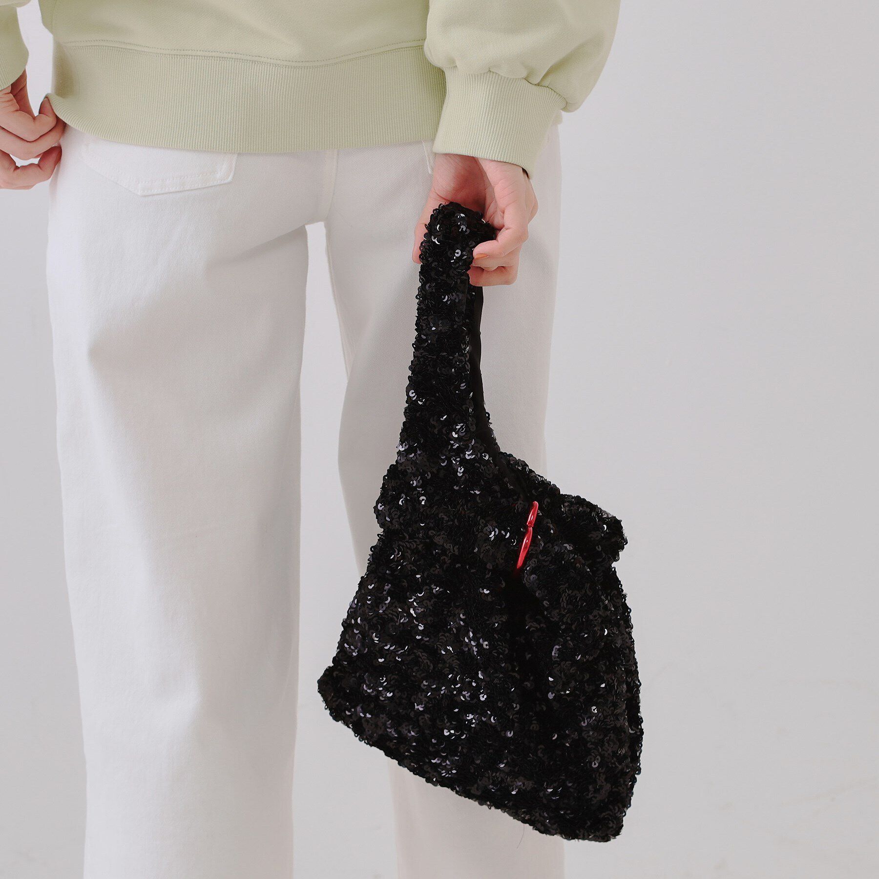 OPAQUE.CLIP「【ハート型カラビナ付】スパンコールハンドバッグ」|ハンドバッグ|