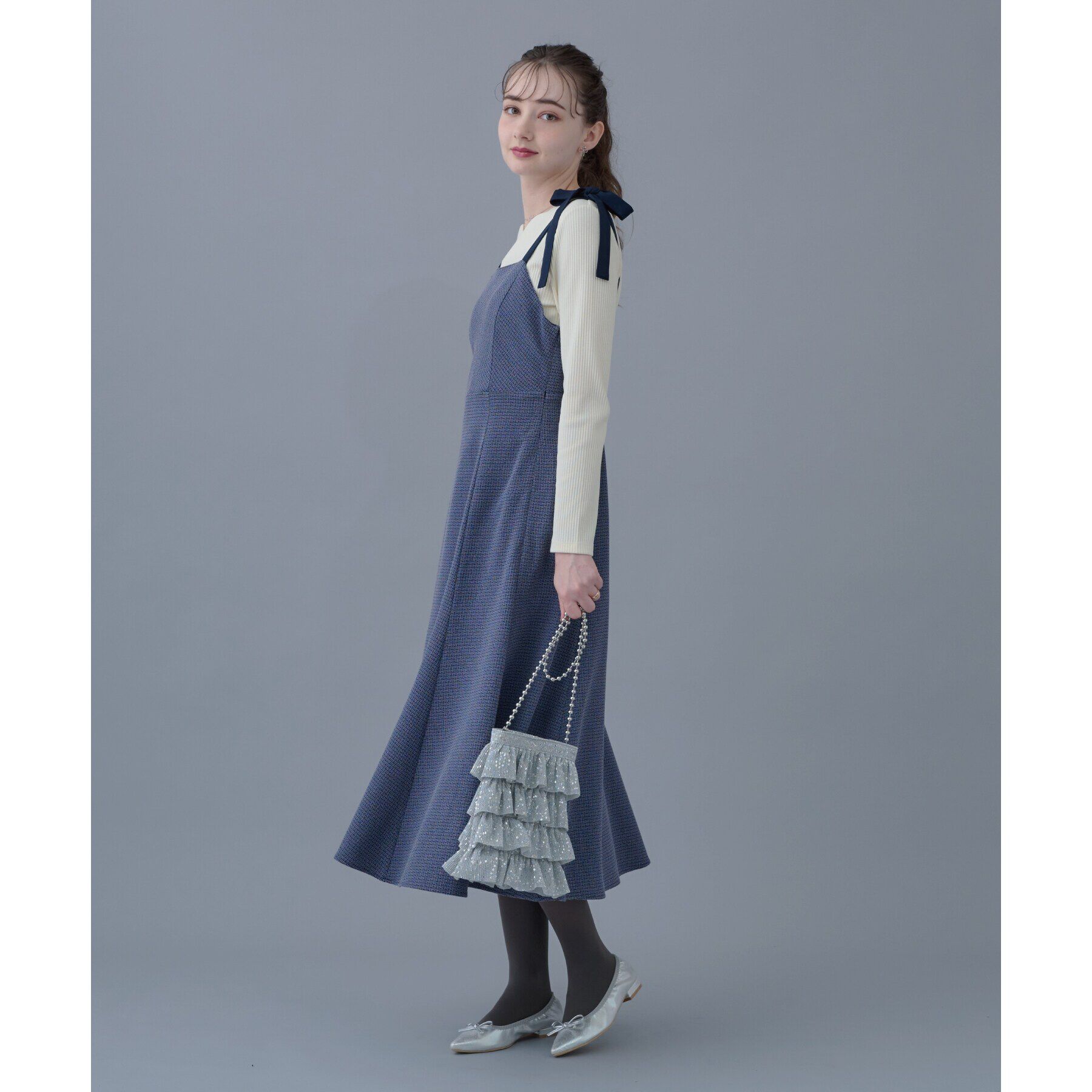 Couture broach「【顔まわりスッキリ・マシンウォッシャブル】ハートネックテレコトップス」|Tシャツ・カットソー|