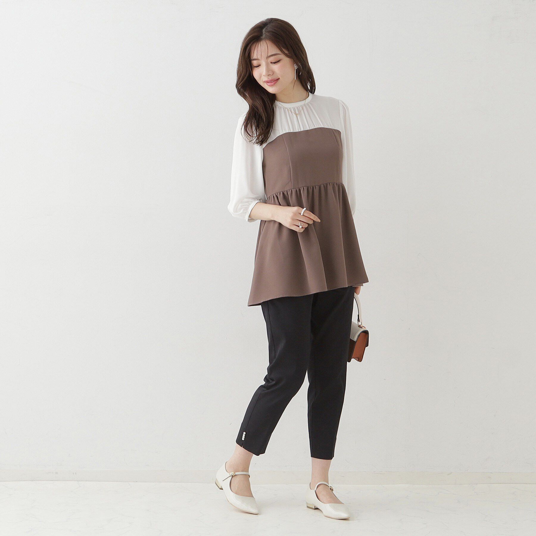 Couture broach「【二の腕・体型カバー】ドッキングベアチュニック」|チュニック|