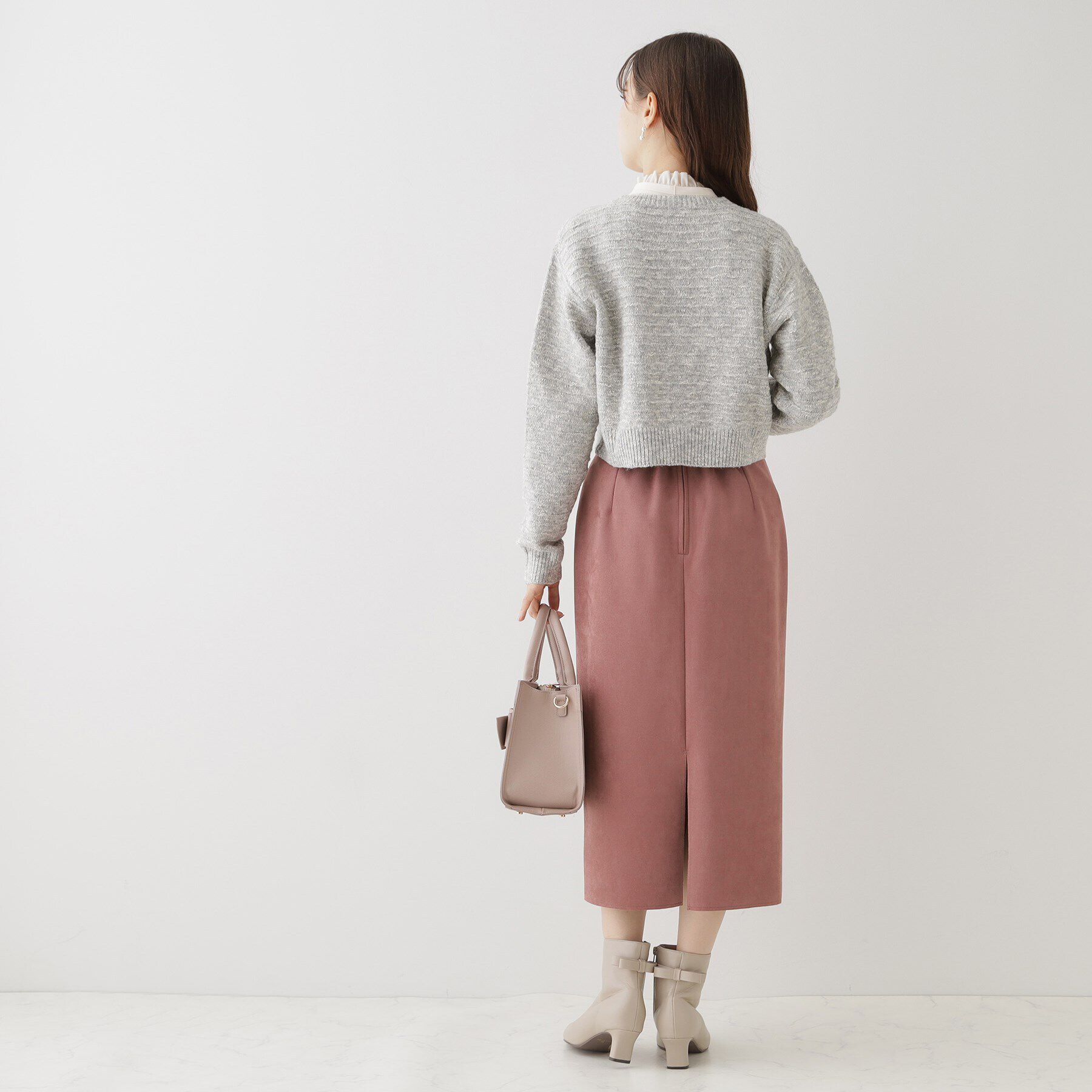 Couture broach「【上品な着こなしが叶う】ツイード風ニットジャケットカーディガン」|カーディガン|