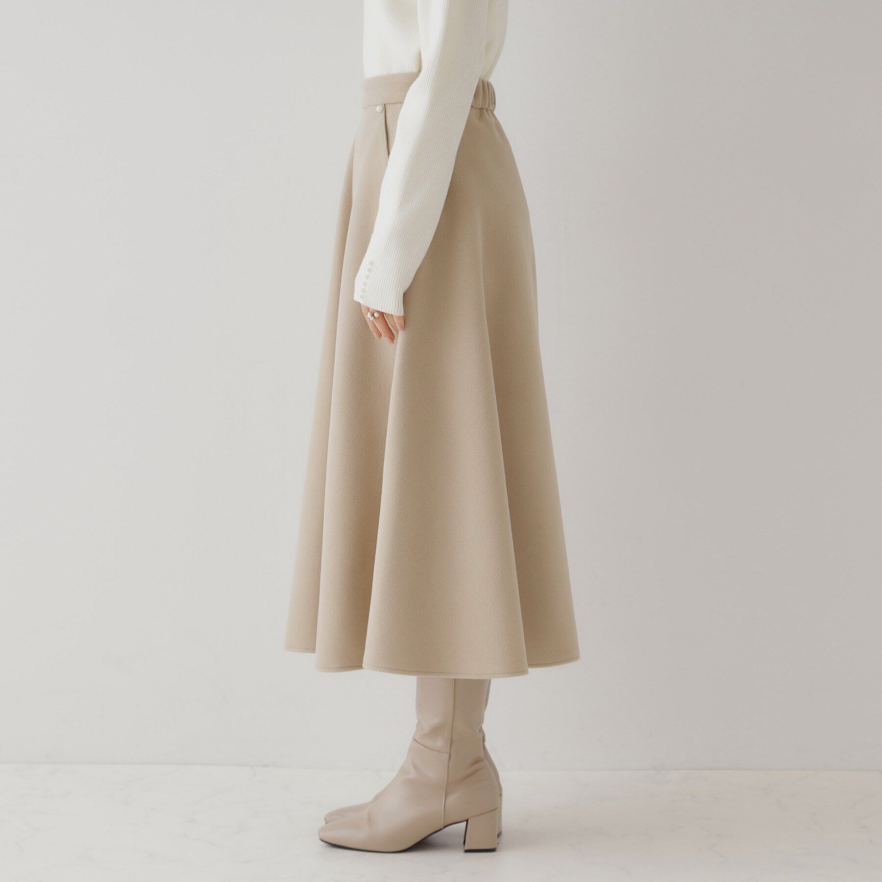 Couture broach「フェイクウールニットスカート」|スカート|