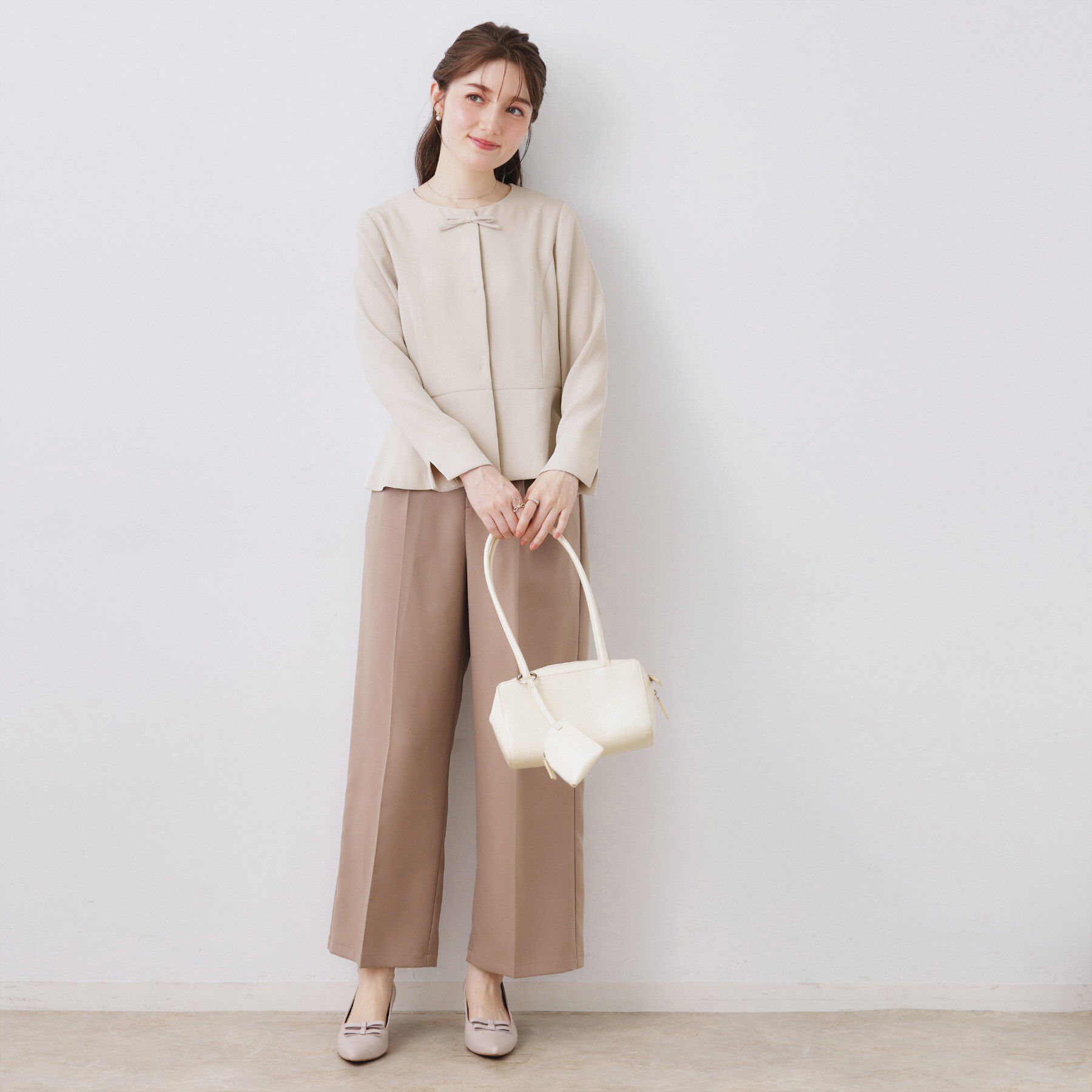 Couture broach「リボンデザイン羽織りペプラムブラウス」|シャツ・ブラウス|