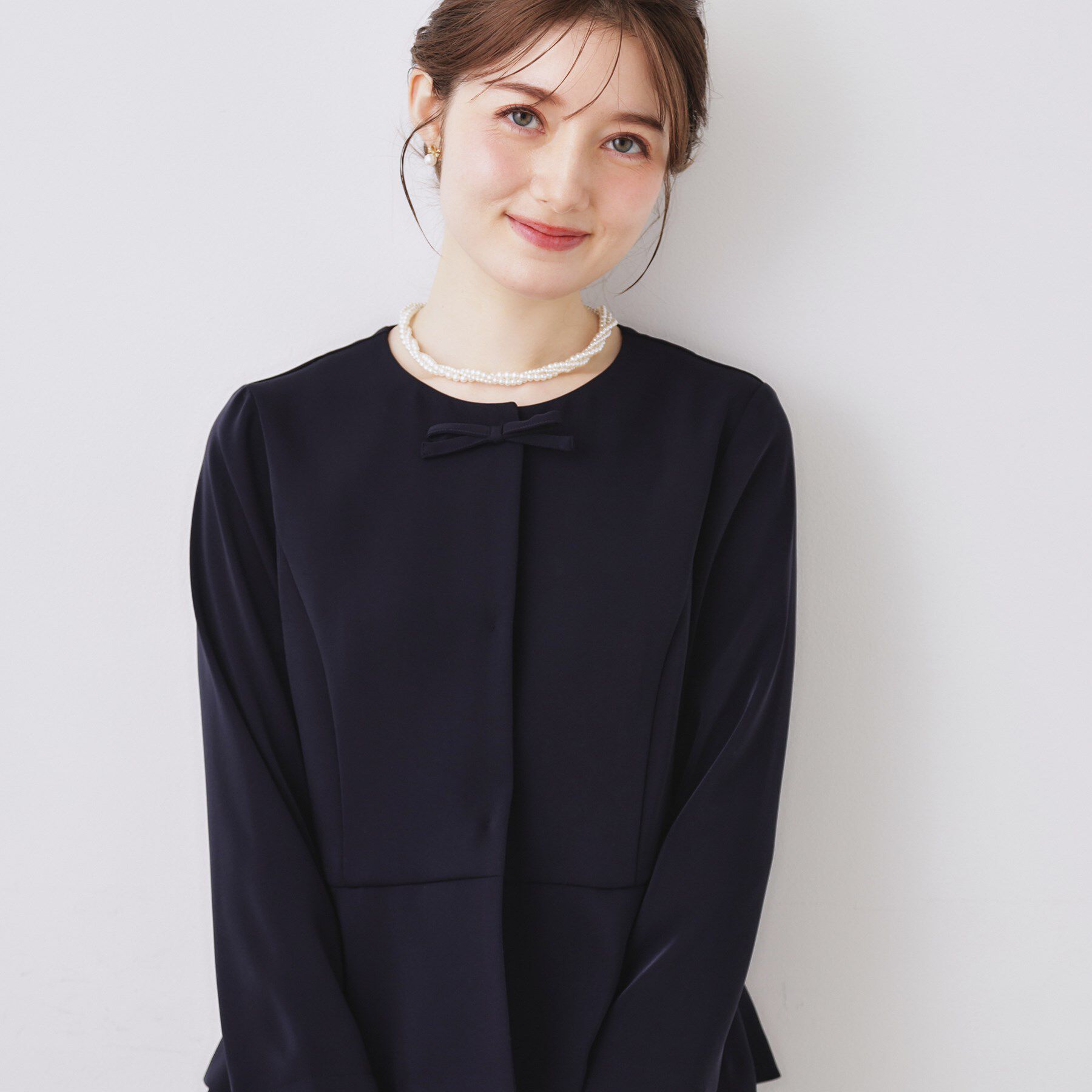 Couture broach「リボンデザイン羽織りペプラムブラウス」|シャツ・ブラウス|