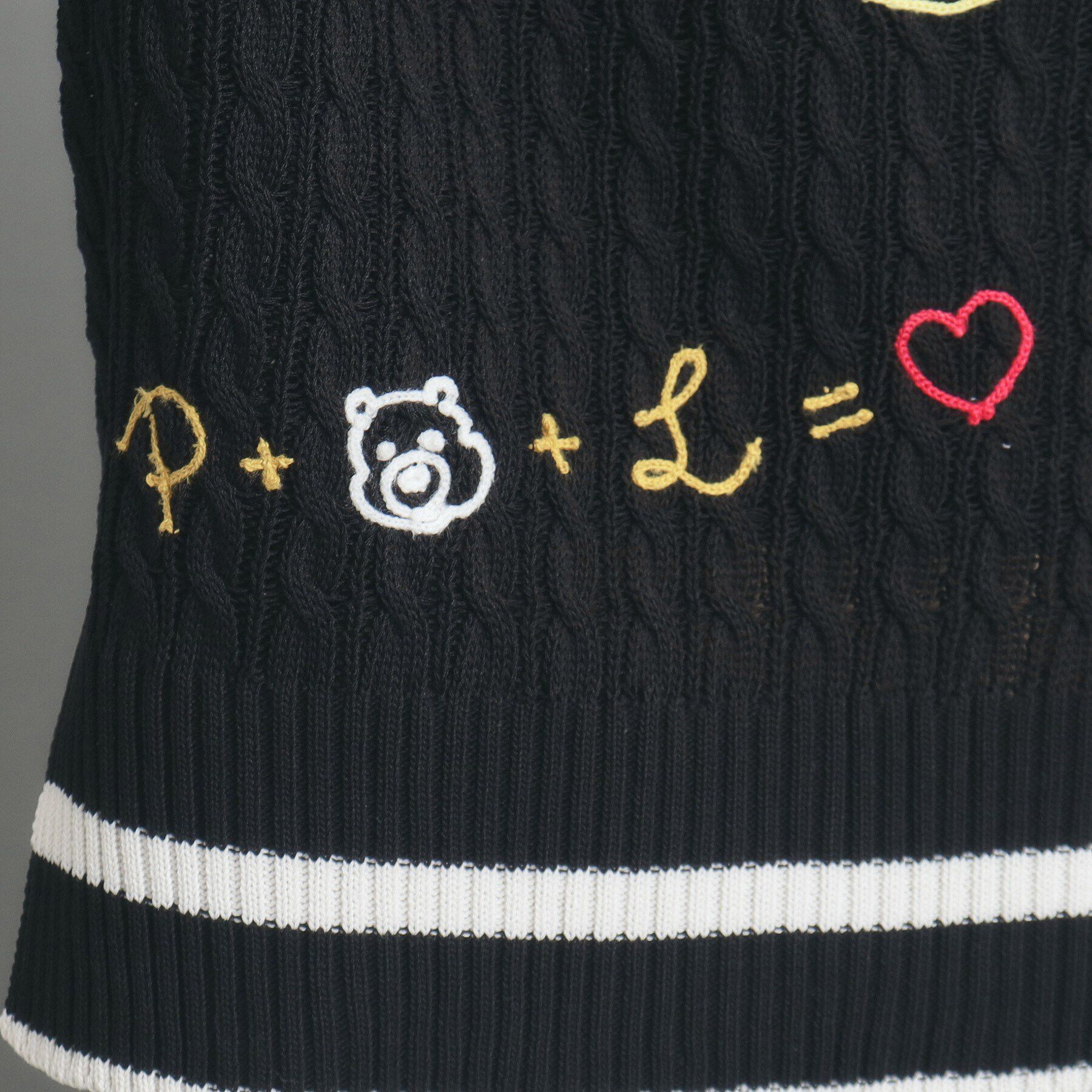 PINK-latte「プレッピーニットベスト」|ベスト・ジレ|