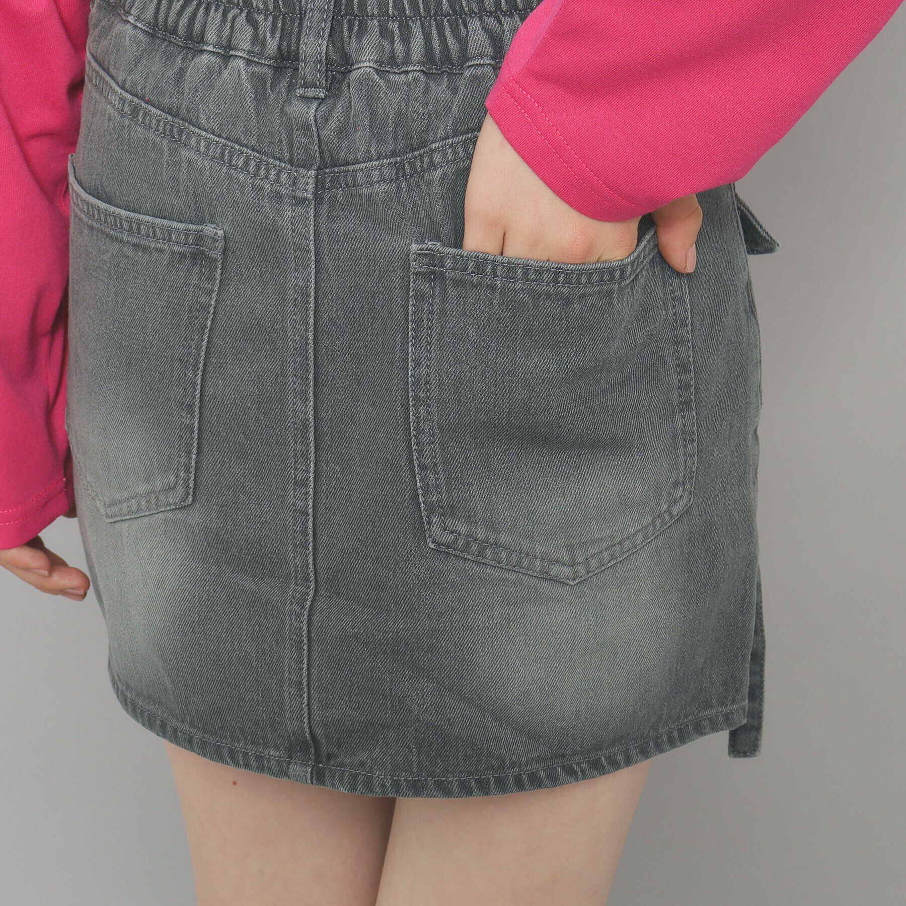 PINK-latte「【インナー付き】デニムカーゴスカート」|スカート|