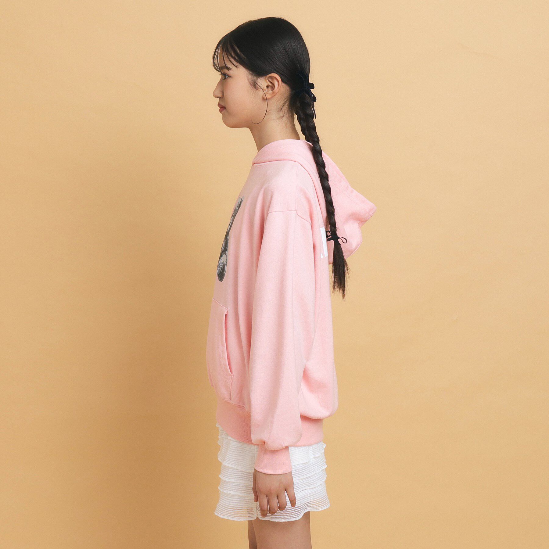 PINK-latte「【130cmあり／人気シリーズ】クマプリント フードパーカ」|その他|
