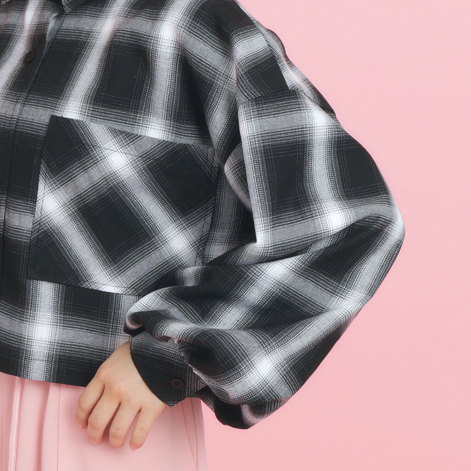 PINK-latte「【カラー追加/セットアイテム】ショート丈シャツブルゾン」|その他|