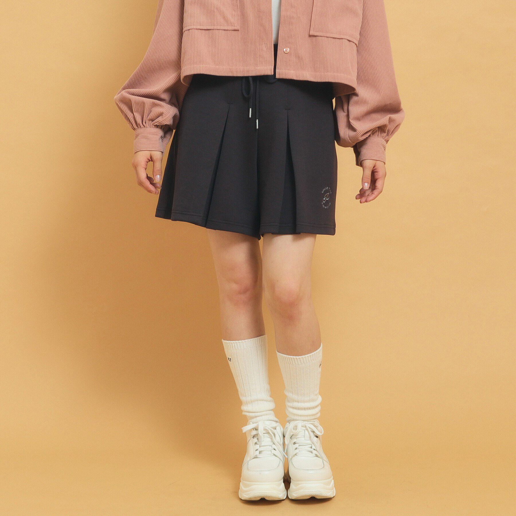 PINK-latte「【セットアップアイテムあり】ダンボールニットショートパンツ」|キュロット|