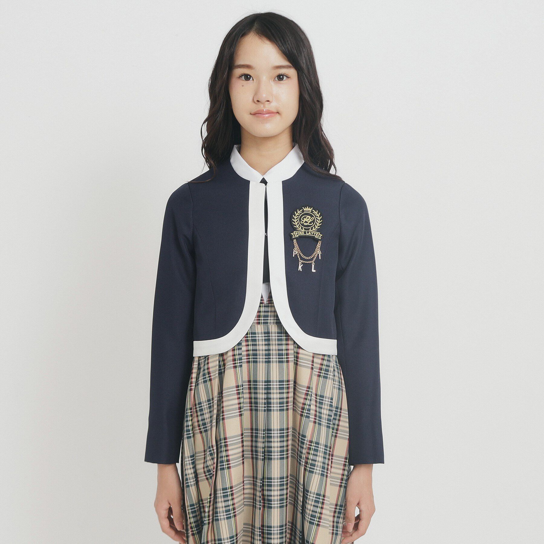 PINK-latte「【オケージョン・フォーマル】ボレロジャケット」|ノーカラージャケット|