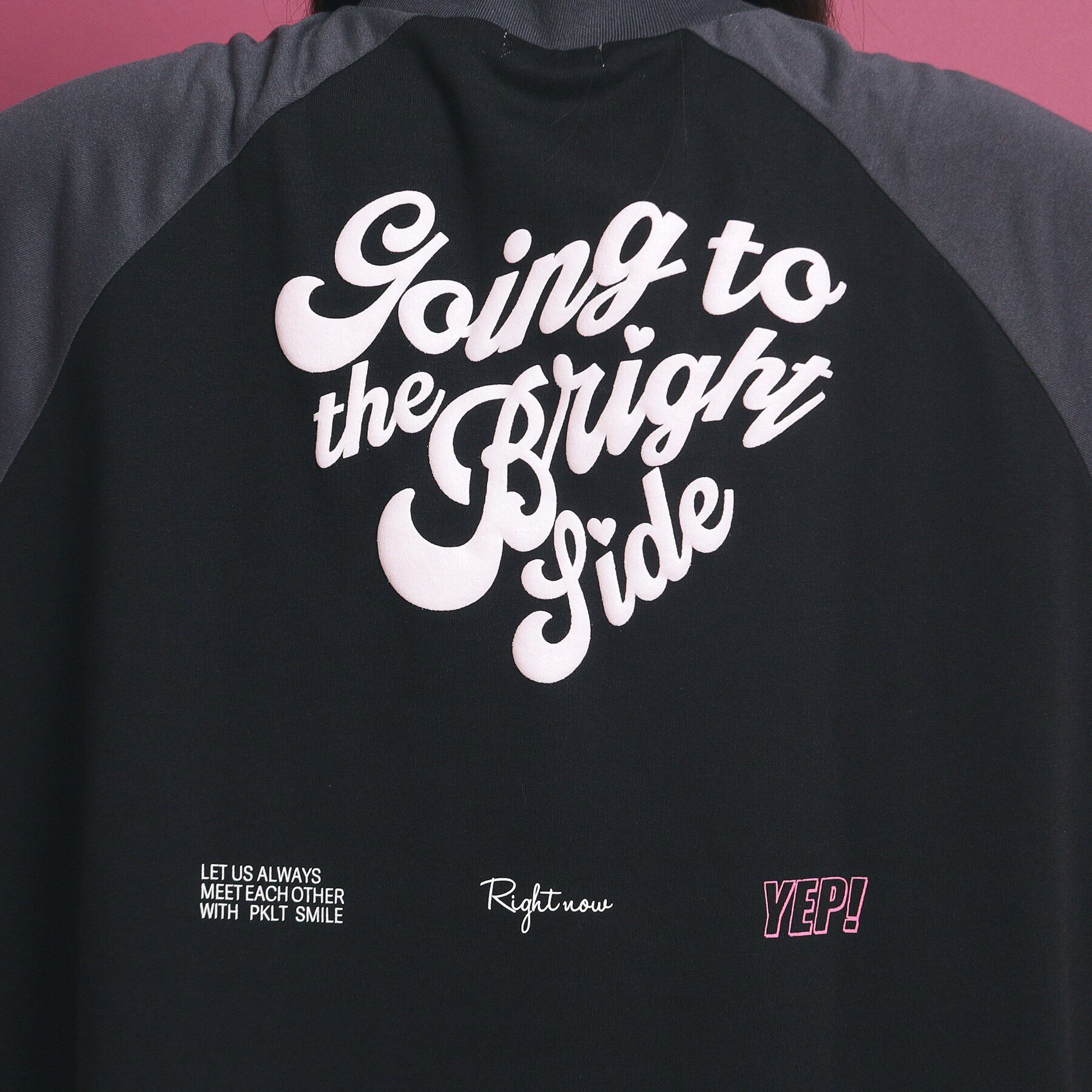 PINK-latte「ラグランスリーブクルーネックチュニックTシャツ」|ワンピース|