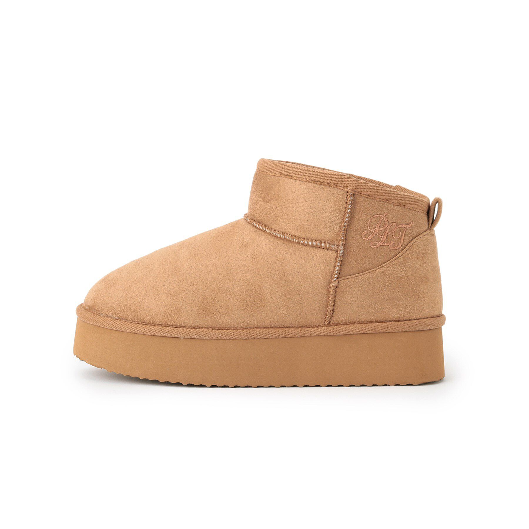 PINK-latte「フェイクムートンブーツ」|ショートブーツ|