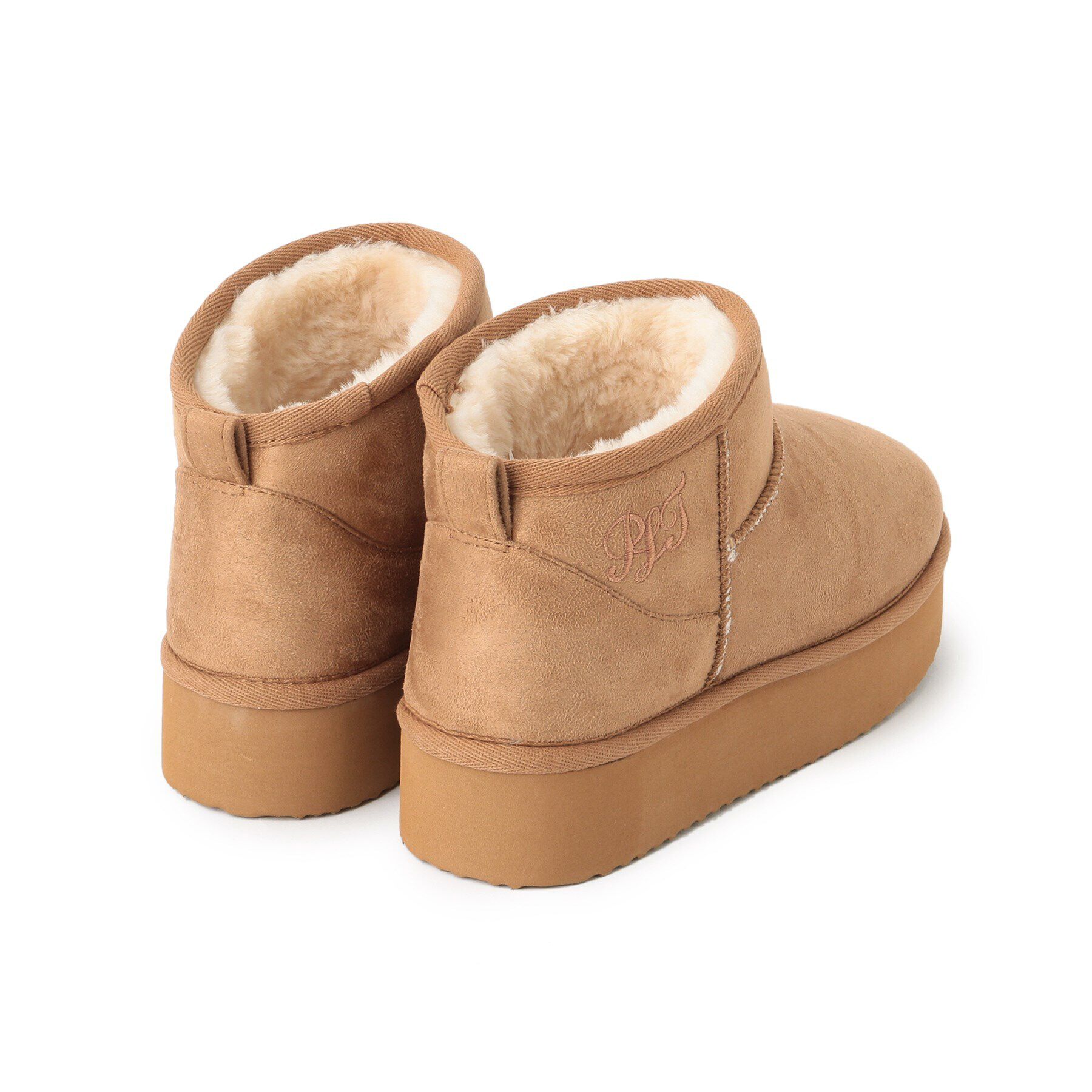 PINK-latte「フェイクムートンブーツ」|ショートブーツ|