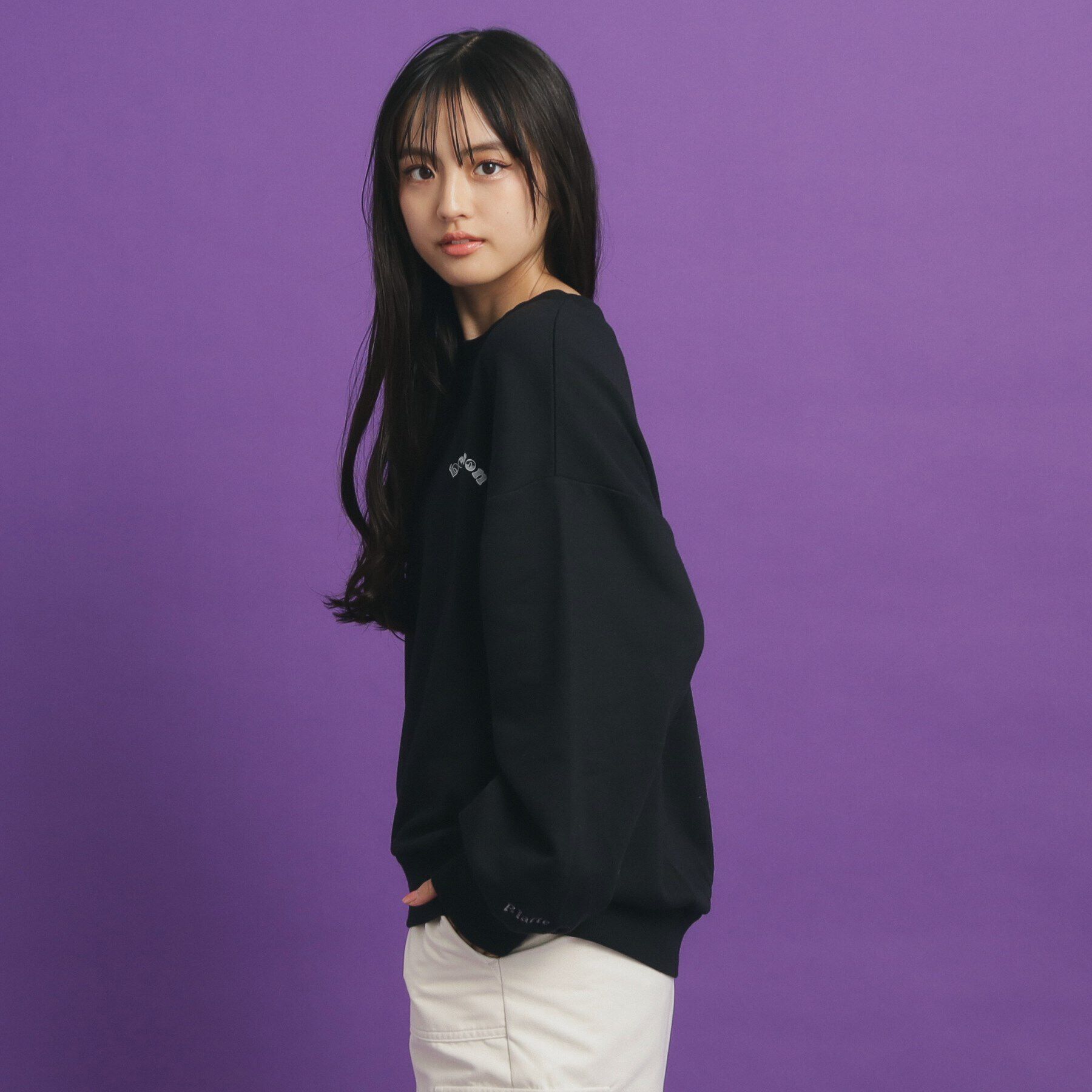 PINK-latte「ハートプリント裏毛プルオーバー」|その他|