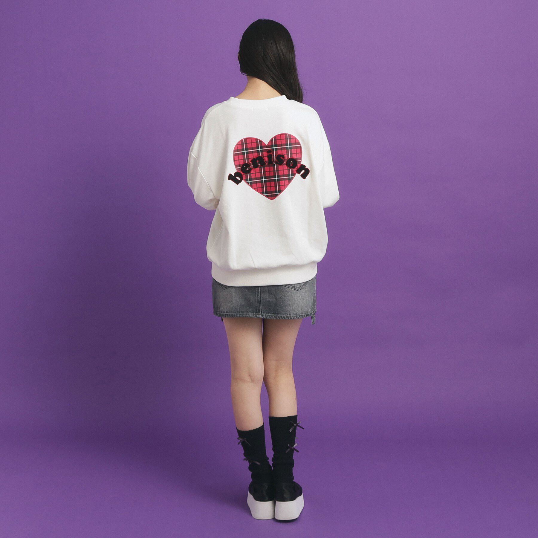 PINK-latte「ハートプリント裏毛プルオーバー」|その他|