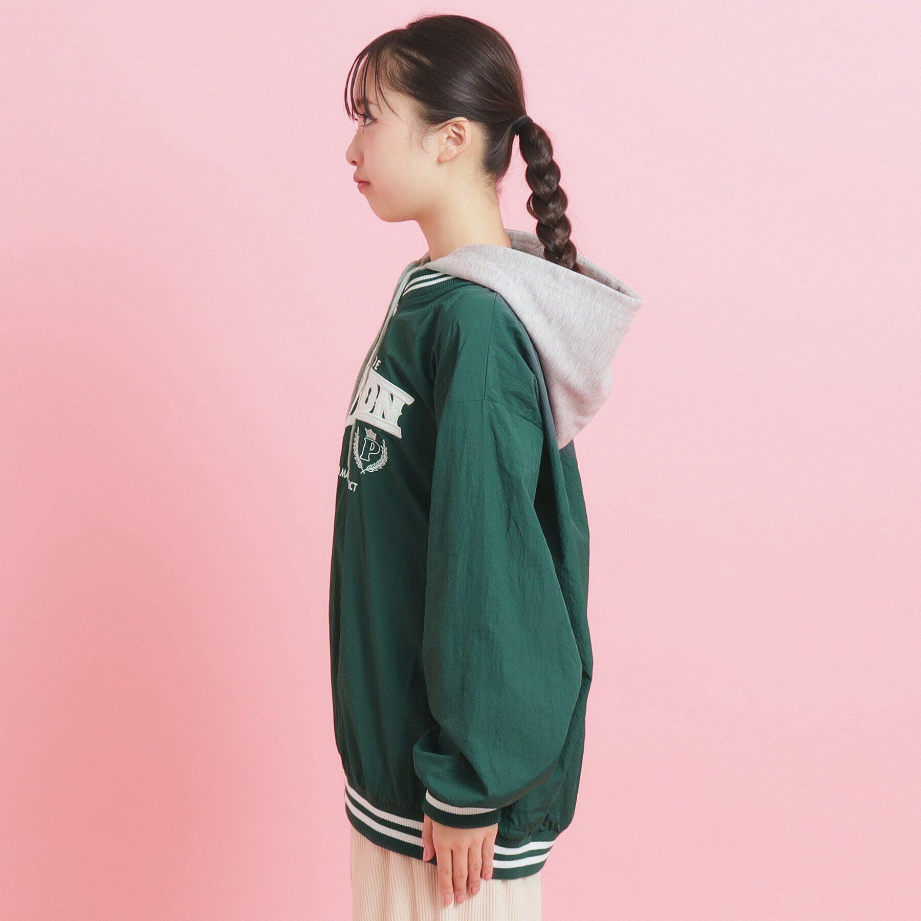 PINK-latte「フード付きコットンパーカ」|パーカー|